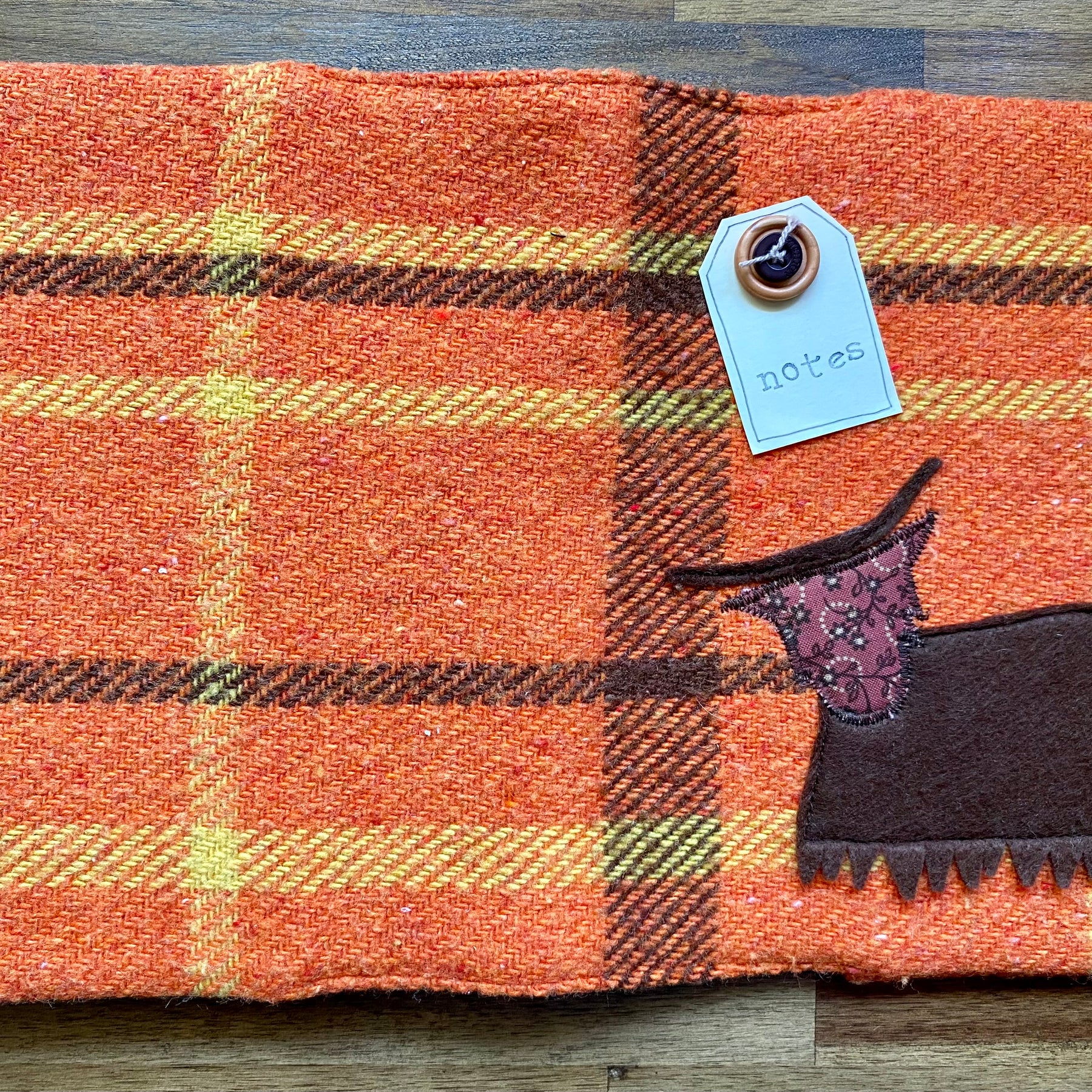 A5 Upcycled Notebook Highland Cow - Orange
