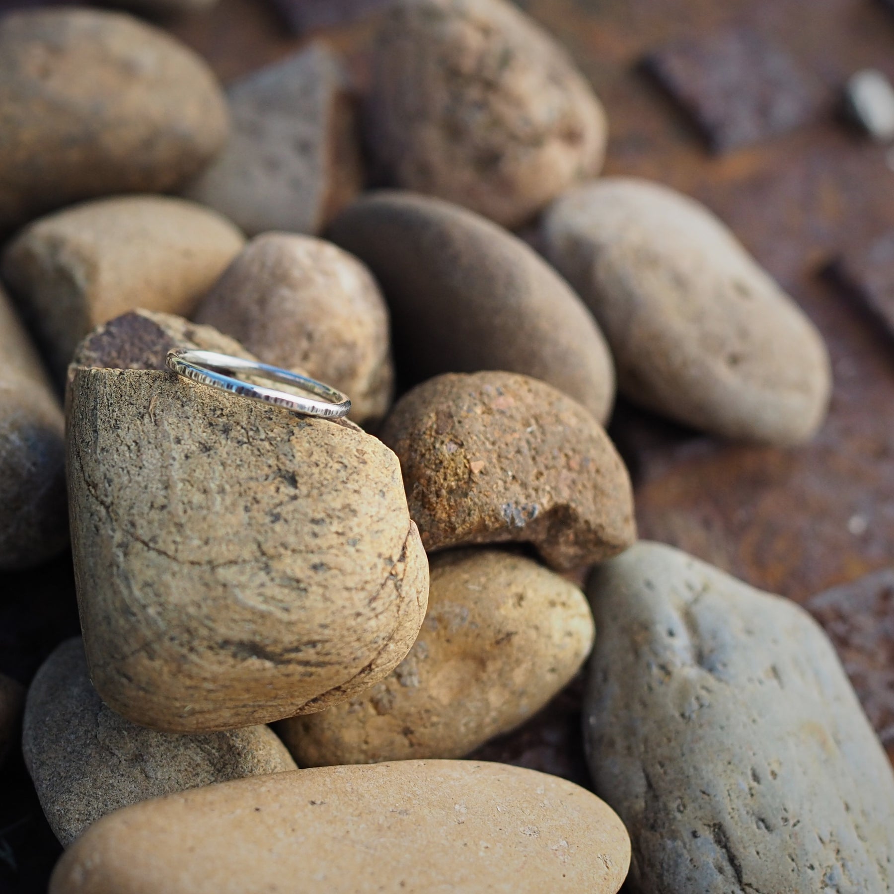 Sterling Silver Textured Stacker Ring
