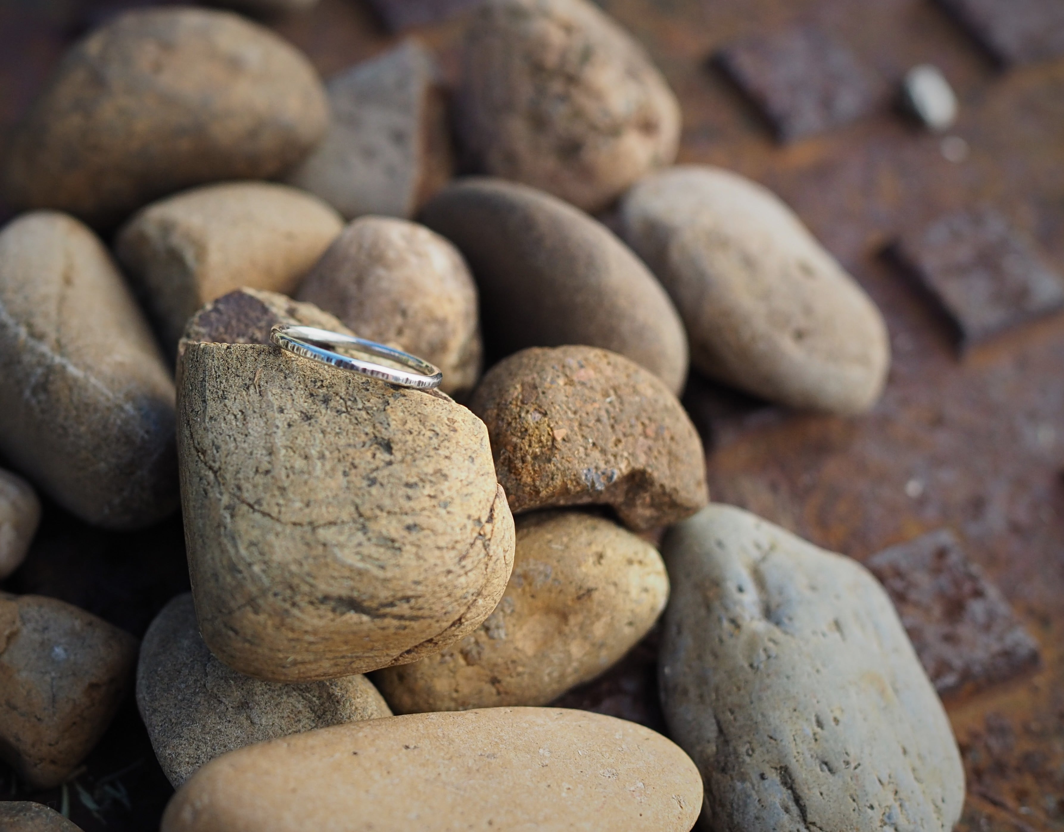 Sterling Silver Textured Stacker Ring