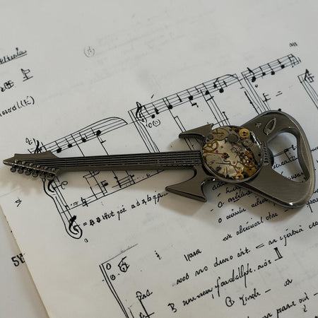 Steampunk watch parts bottle opener (Guitar)