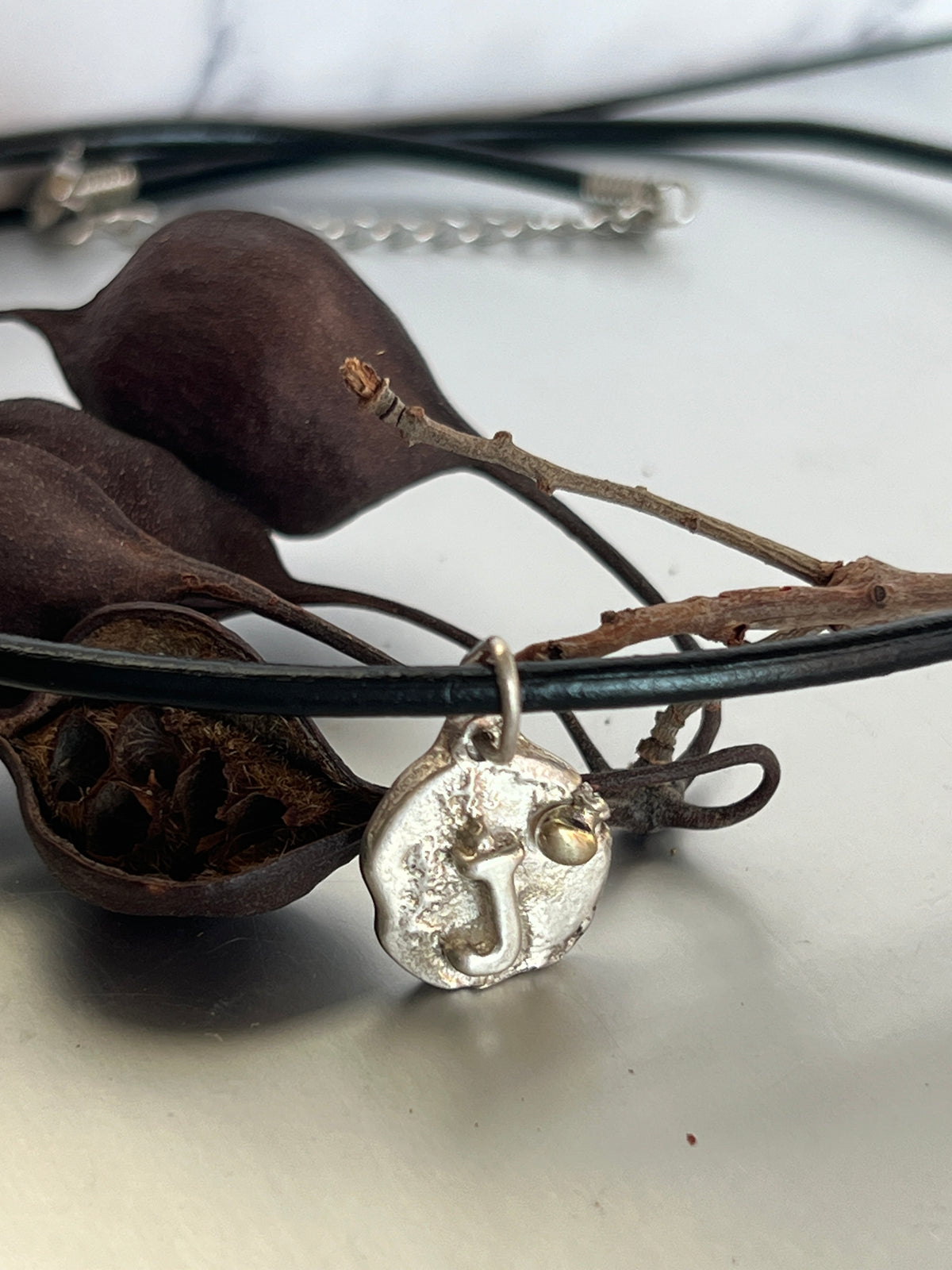 Pendant -Initial “J” with Loveheart