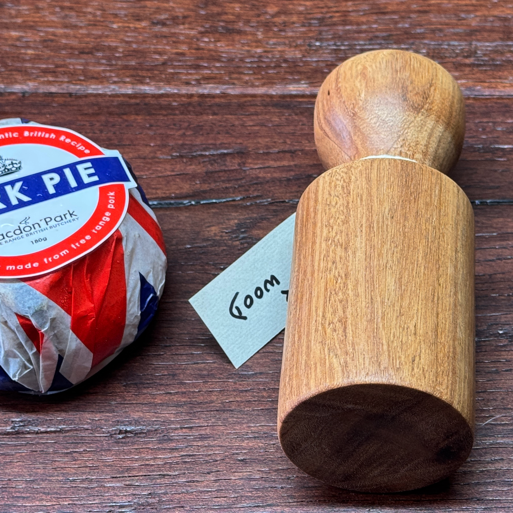 Hand Turned Wooden 1/2 lb Pork Pie Dolly