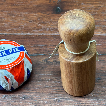 Hand Turned Wooden 1/2 lb Pork Pie Dolly