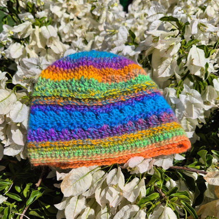 Multi Coloured Crochet Beanie