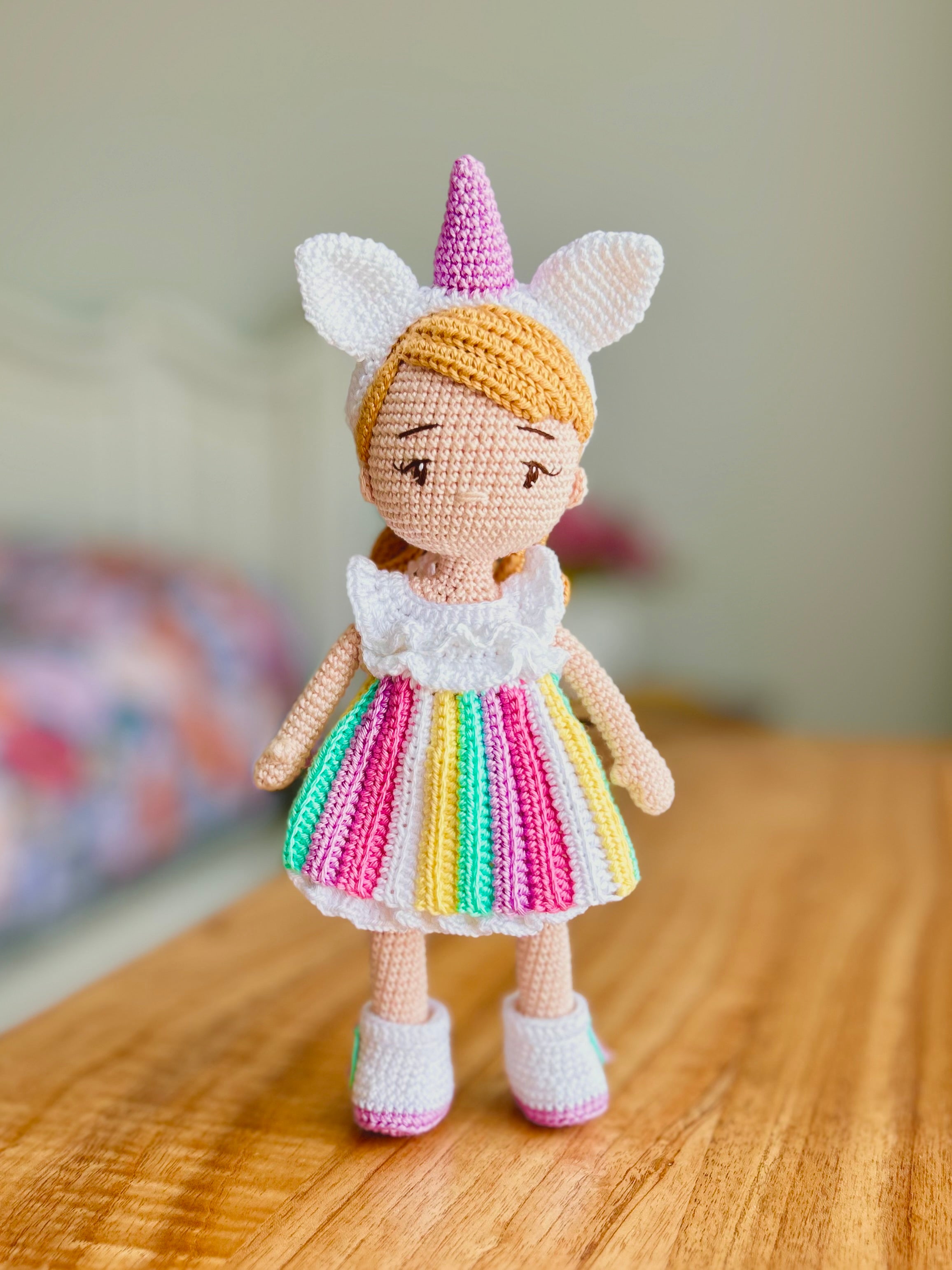 Custom Crochet | Unicorn Doll | Starlight | 25cm | Made To Order