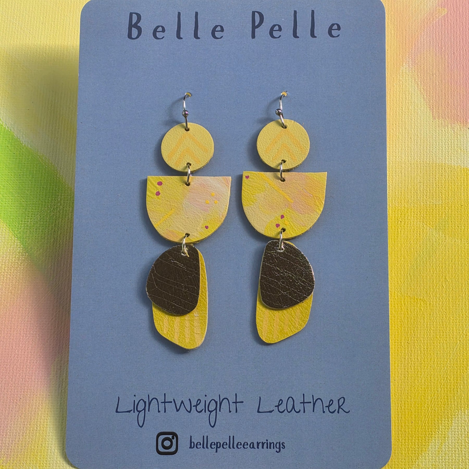 Classica Musa Leather Earrings – Sunlit Blush