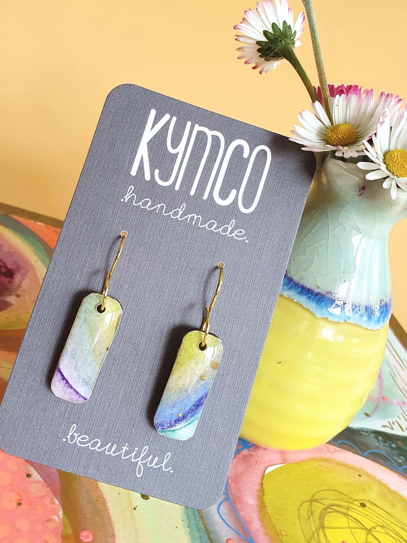 The Tutti Frutti Collection | Resin art jewellery | Small dangle earrings