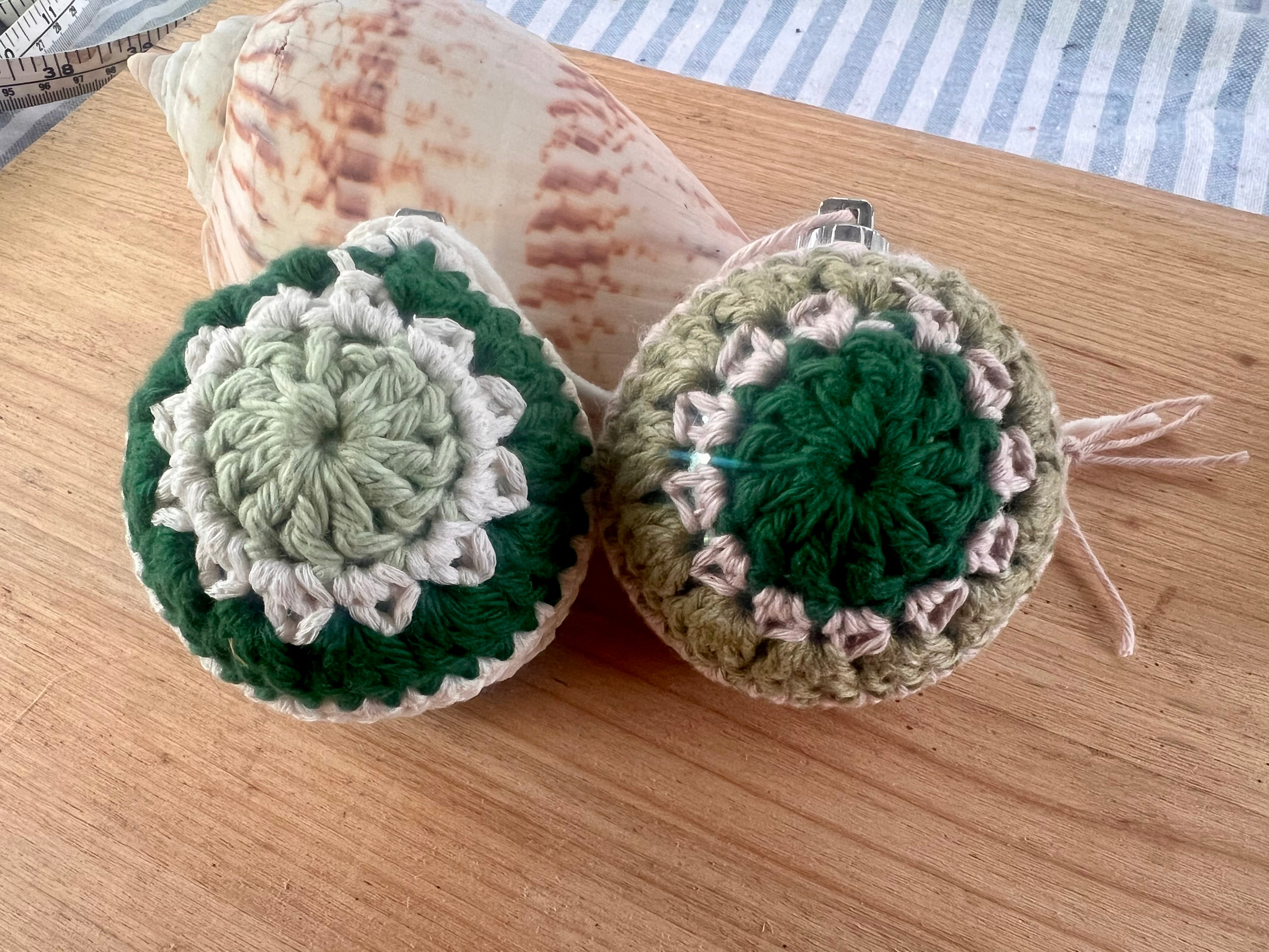 Crochet Christmas Baubles,  Coastal Boho Christmas Tree Decor, Eco Friendly