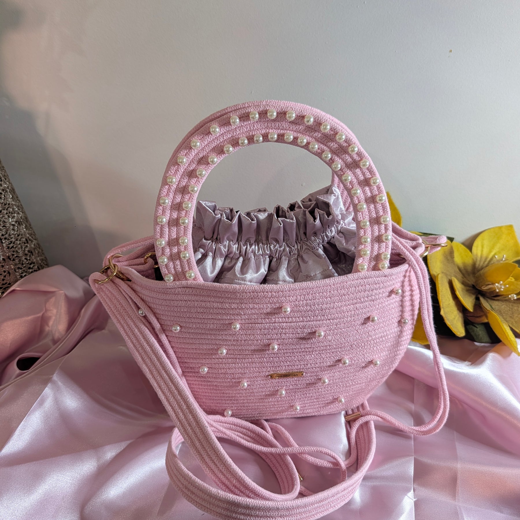 "Bloom" (M) Handmade Cotton Cord Bag