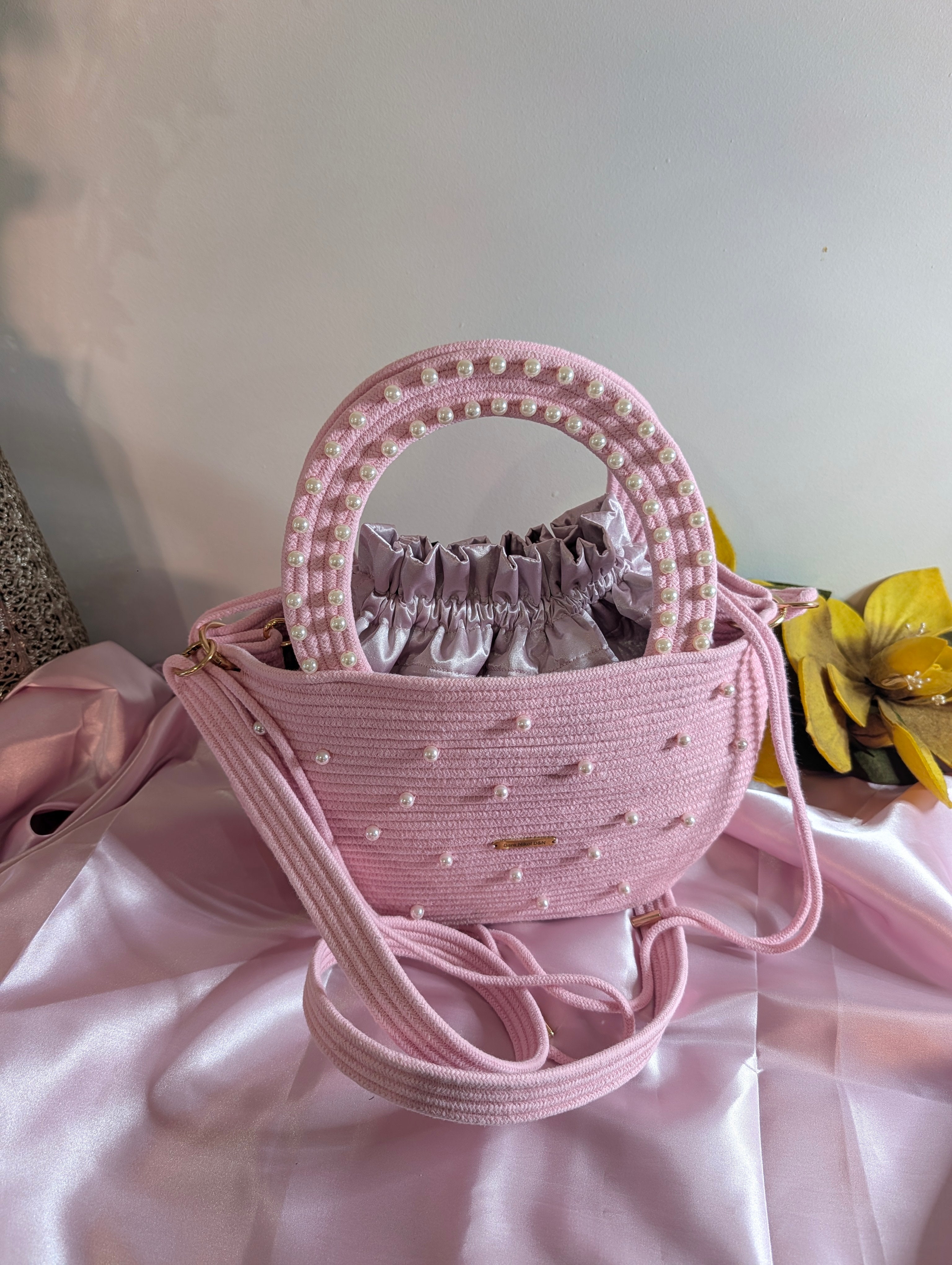 "Bloom" (M) Handmade Cotton Cord Bag