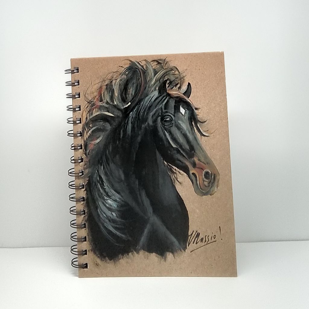 Horse Handpainted Notebooks/Journal. Lined.