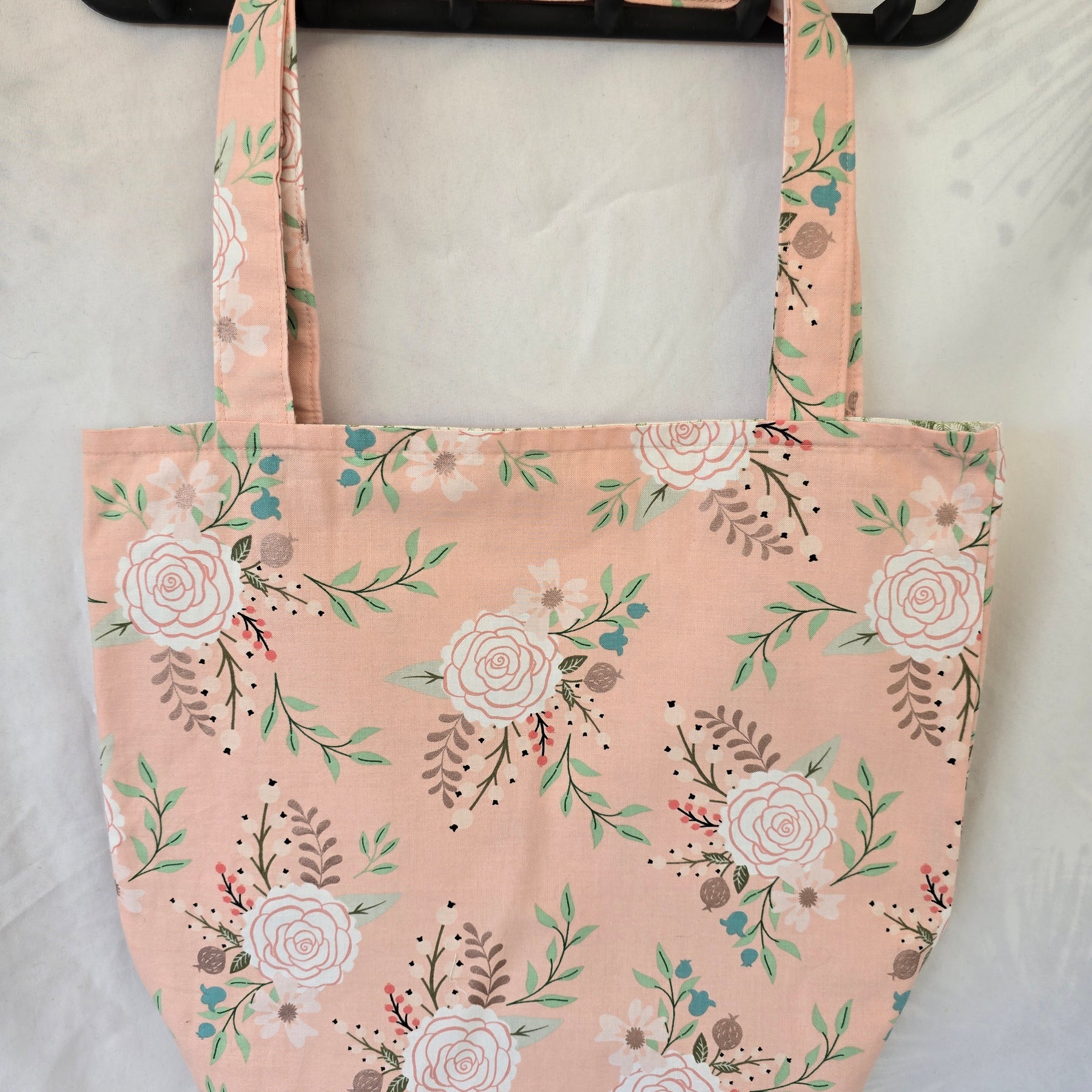 Handmade | Pink with Flowers | Tote Bag