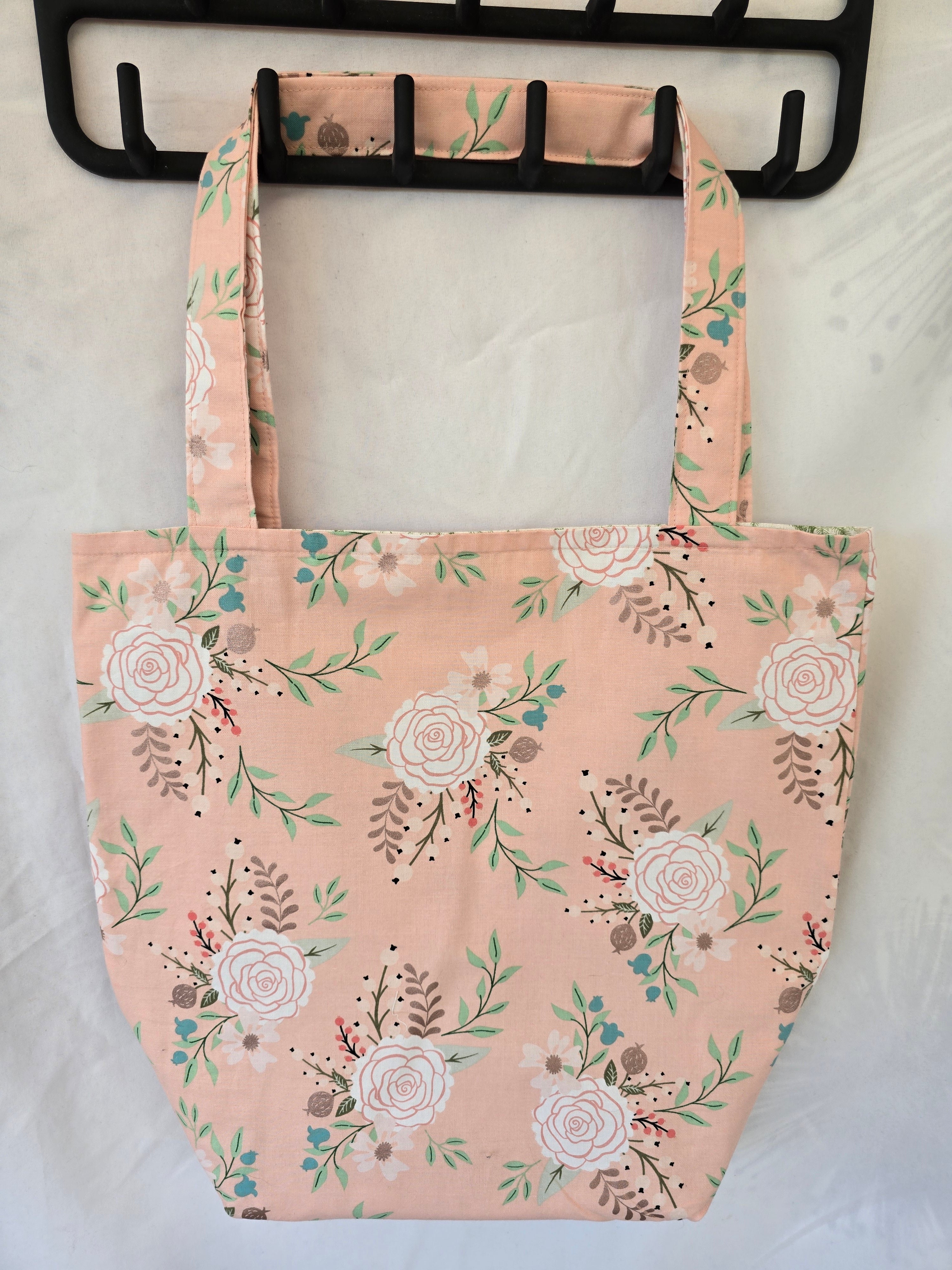 Handmade | Pink with Flowers | Tote Bag