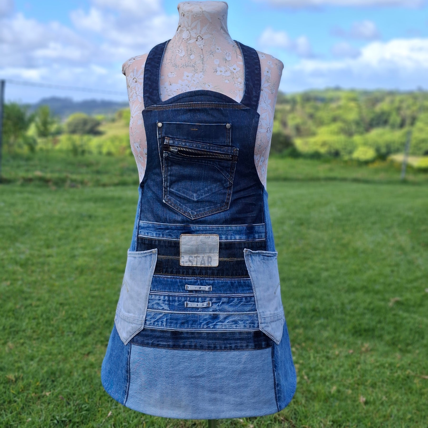 G-Star Artisan Upcycled Jeans Apron - Hair Stylist, Gardener, Potter, Chef or Artist