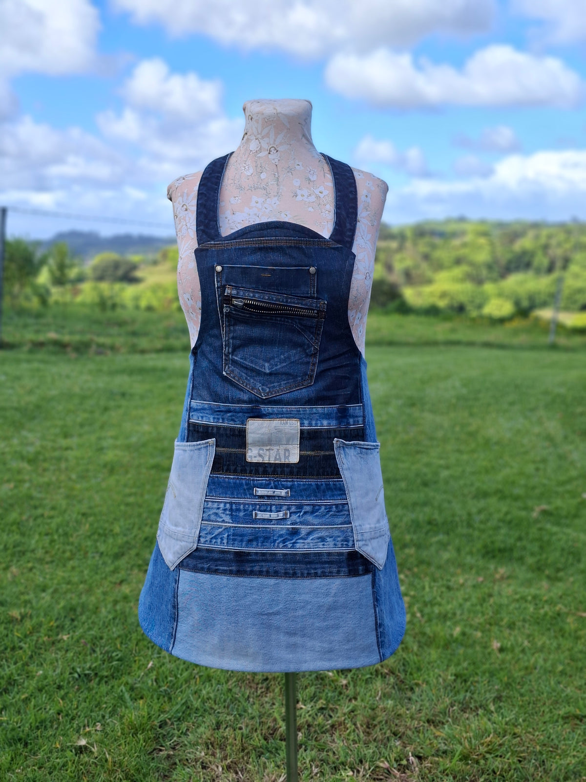 G-Star Artisan Upcycled Jeans Apron - Hair Stylist, Gardener, Potter, Chef or Artist
