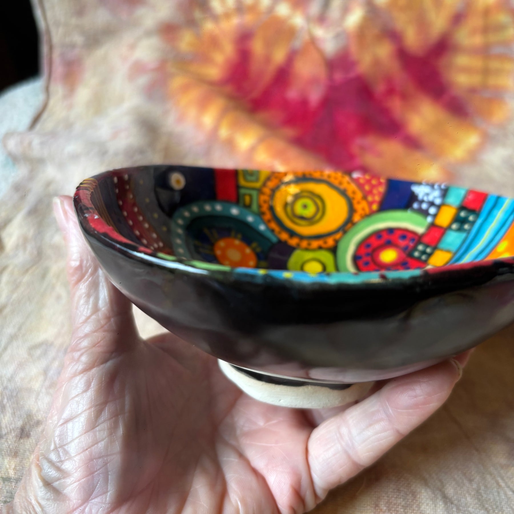 Handmade colourful bowl
