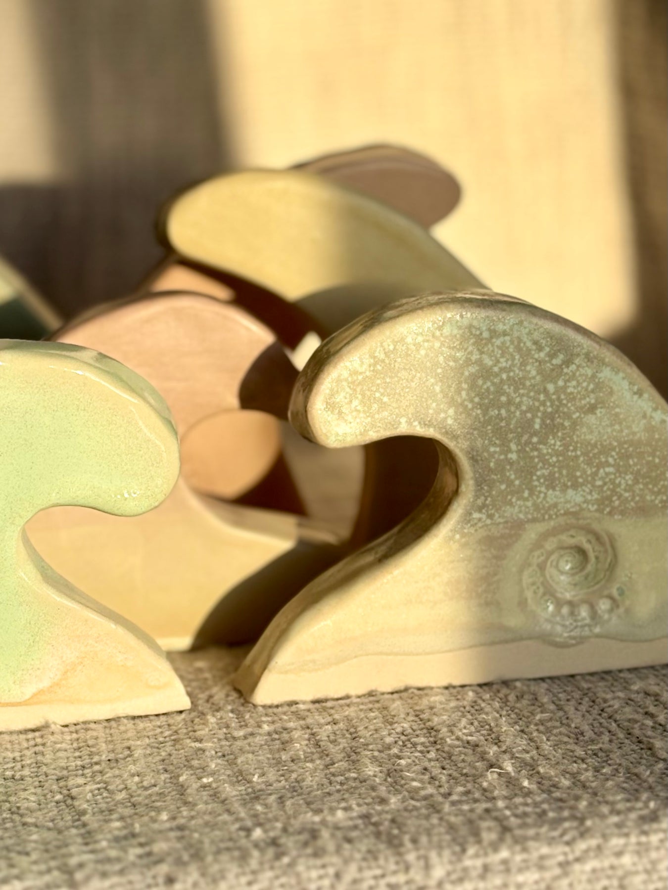 Ceramic Ocean Beach Wave - Seafoam