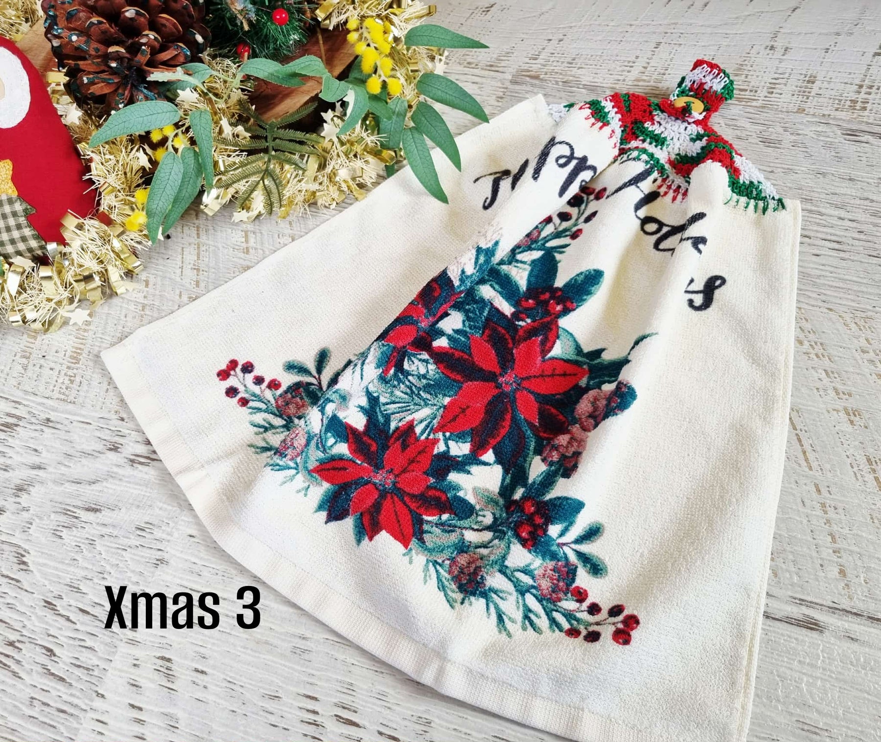 Kitchen Hand Towel | Christmas | Hanging | SINGLE LAYER - 9 Styles