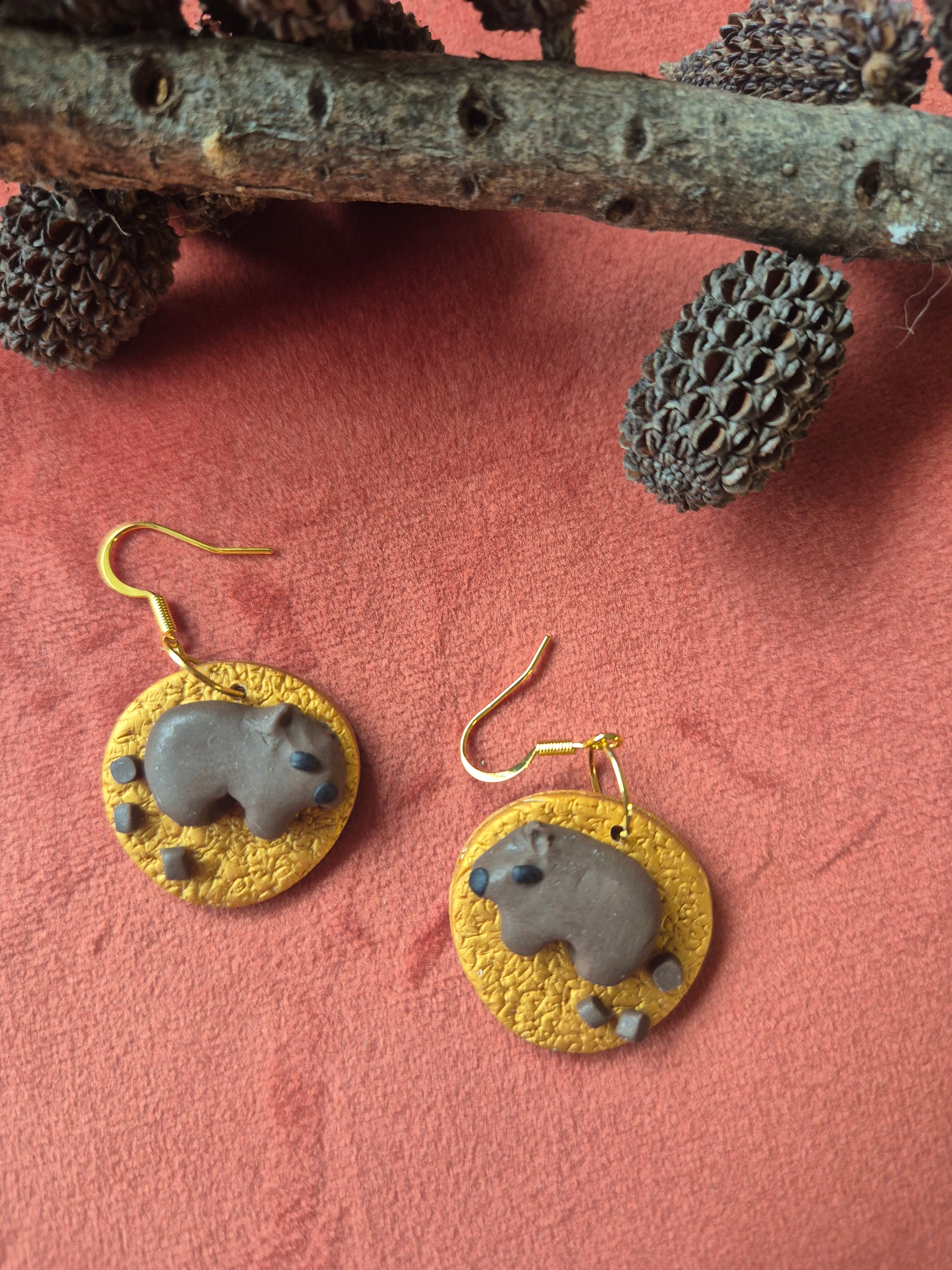 Wombat Earrings