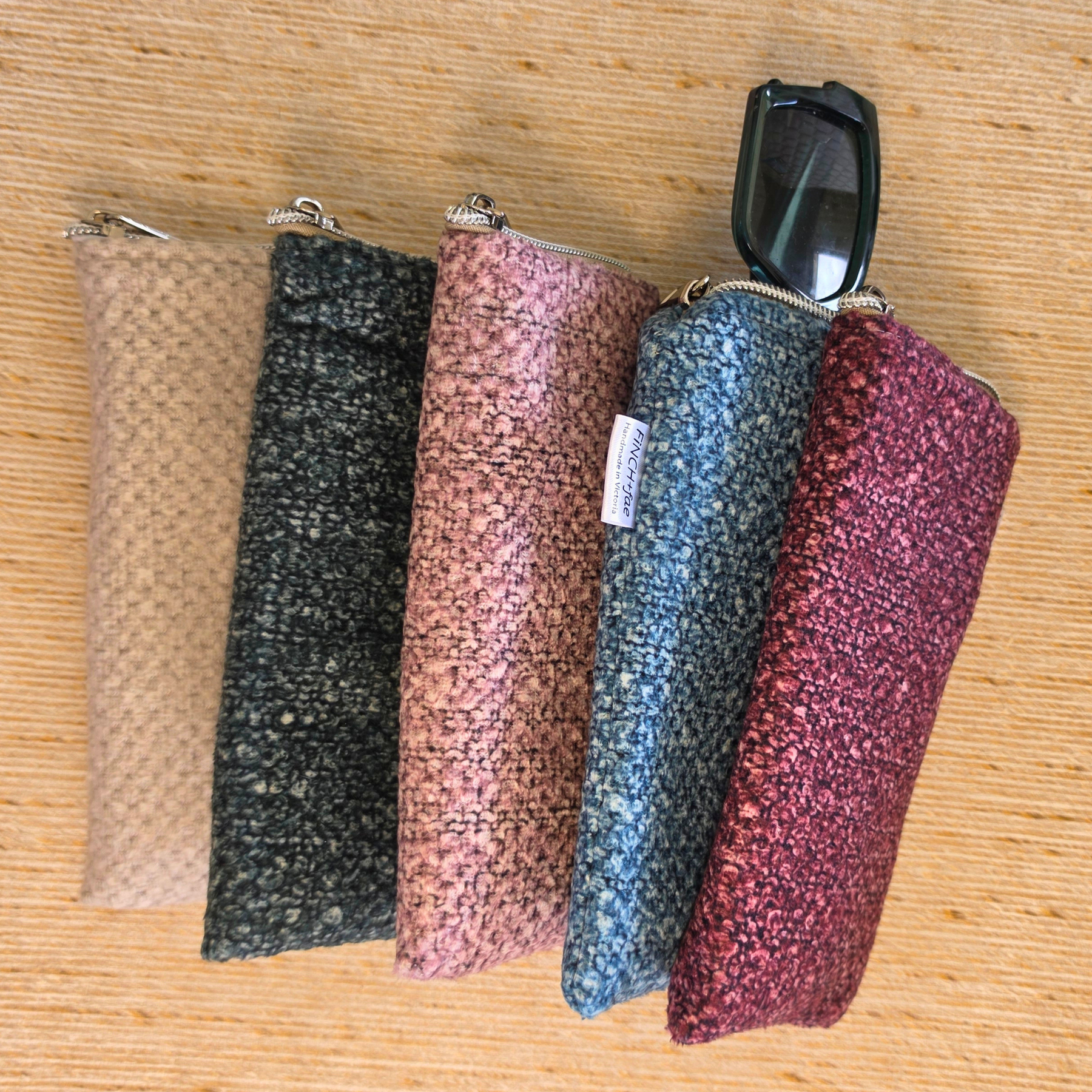 Softies glasses and sunglasses case, handmade and upcycled