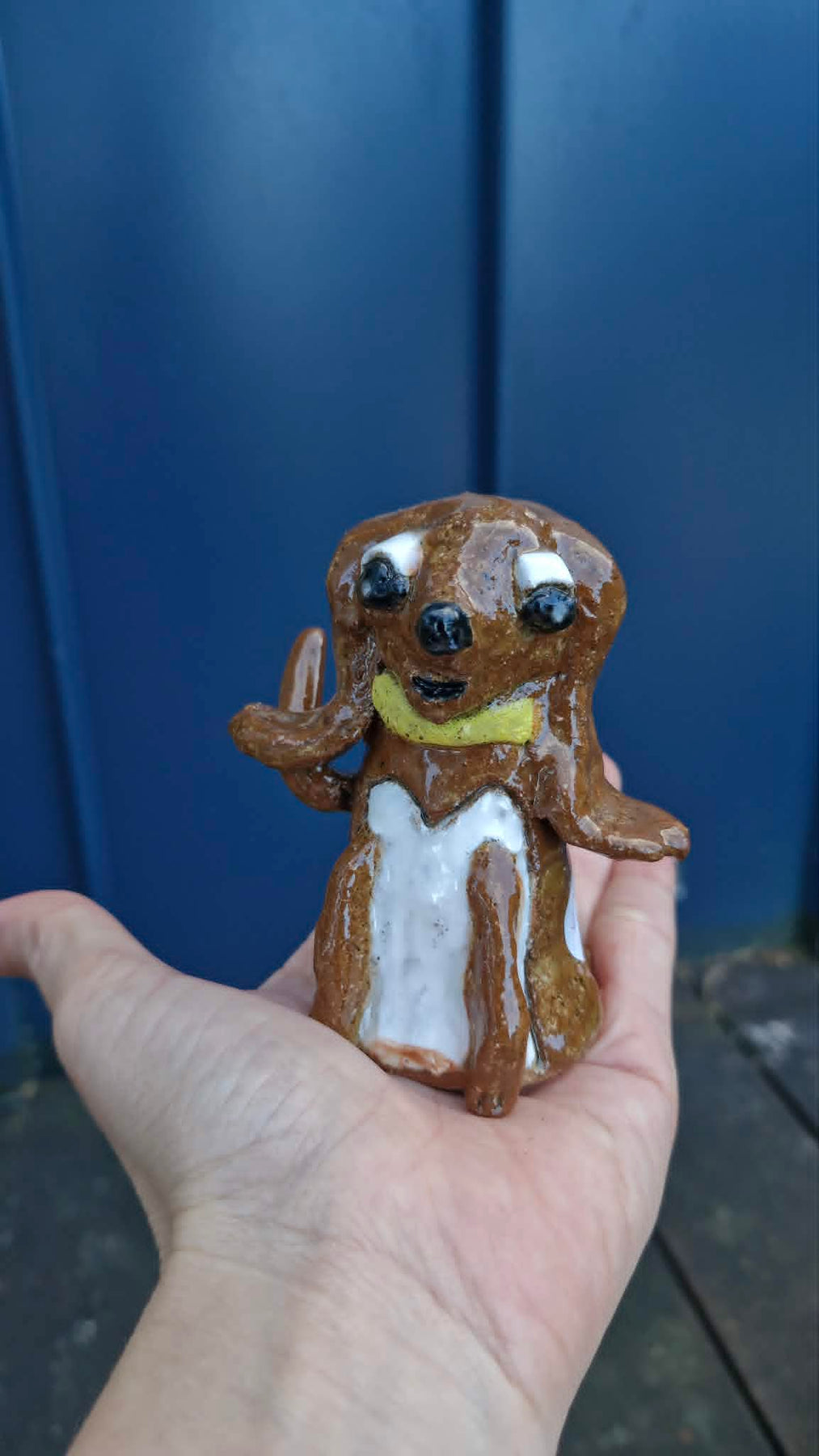 Small Dog - Yellow Collar  Sculpture