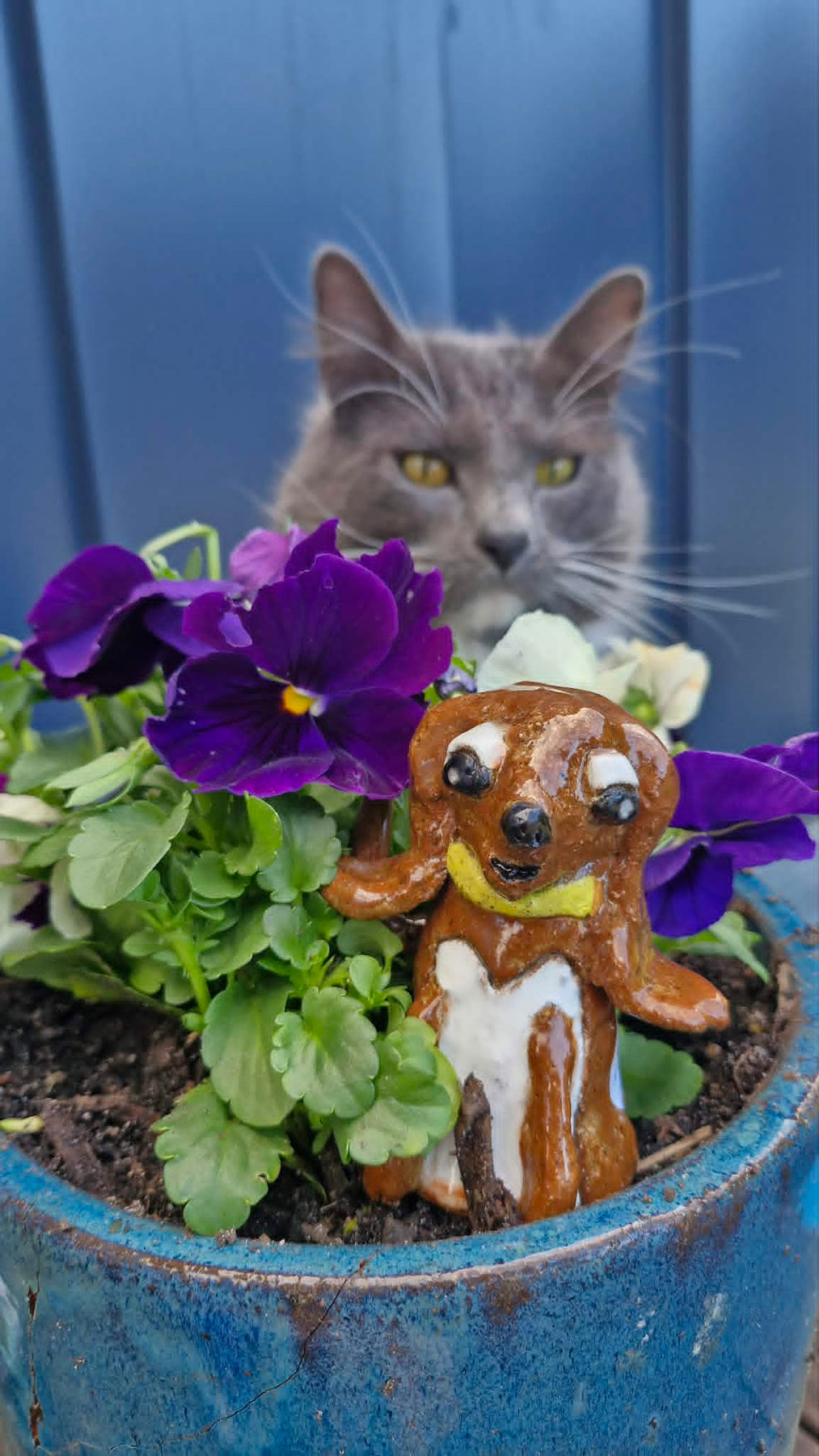 Small Dog - Yellow Collar  Sculpture