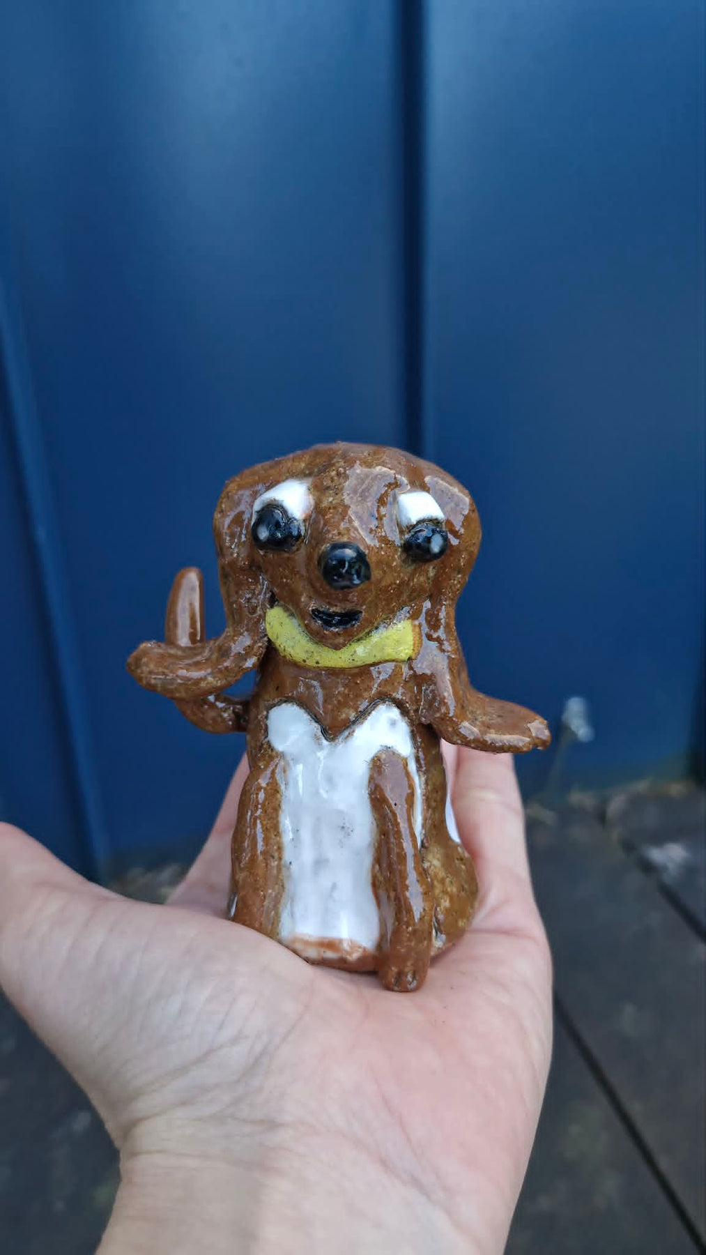 Small Dog - Yellow Collar  Sculpture