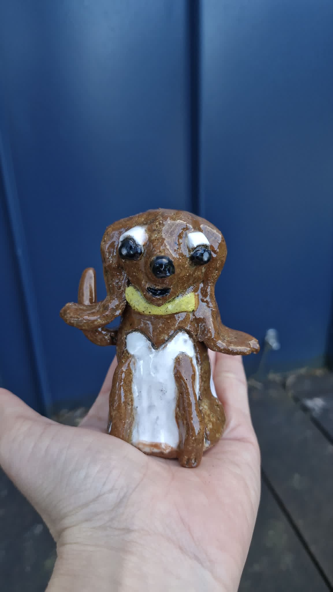 Small Dog - Yellow Collar  Sculpture