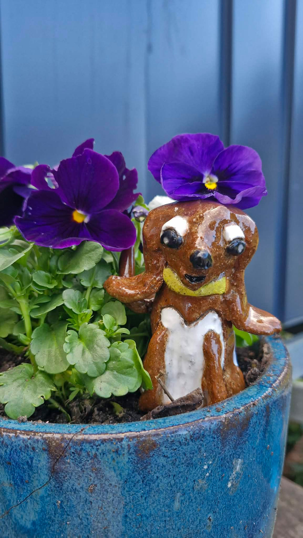 Small Dog - Yellow Collar  Sculpture
