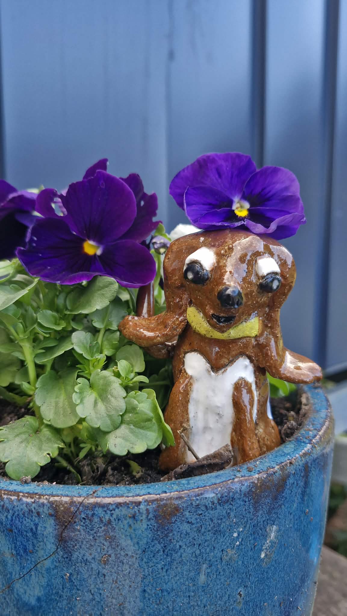 Small Dog - Yellow Collar  Sculpture