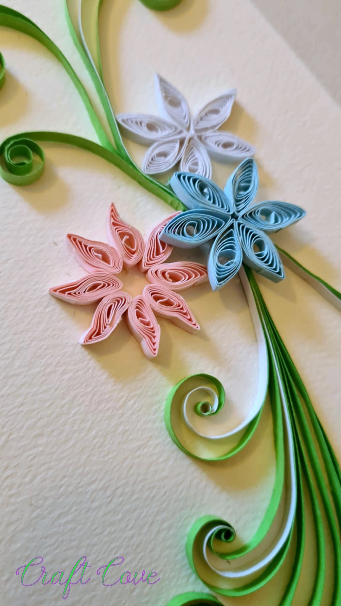 Handmade Quilled Greeting Card – Blank Inside – Choice of 2 Designs
