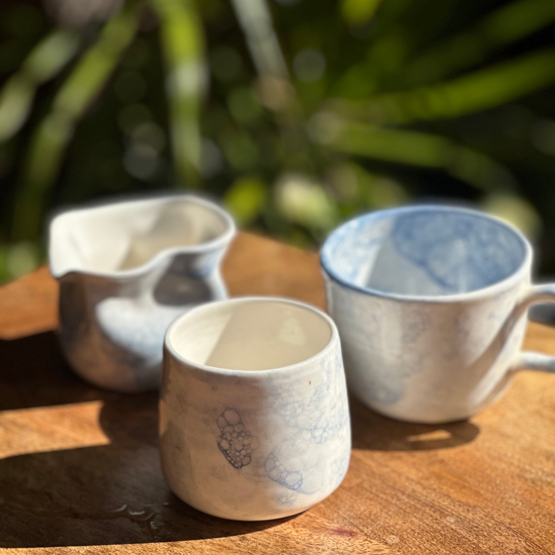 Tea Set for One | Handmade Porcelain Ceramics | Bubbles
