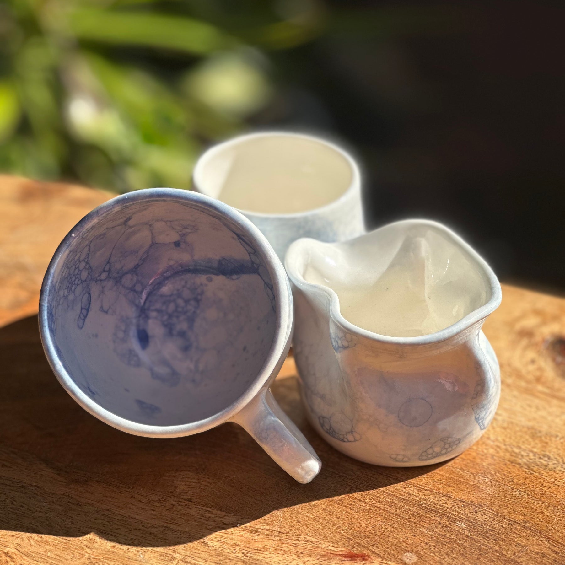 Tea Set for One | Handmade Porcelain Ceramics | Bubbles