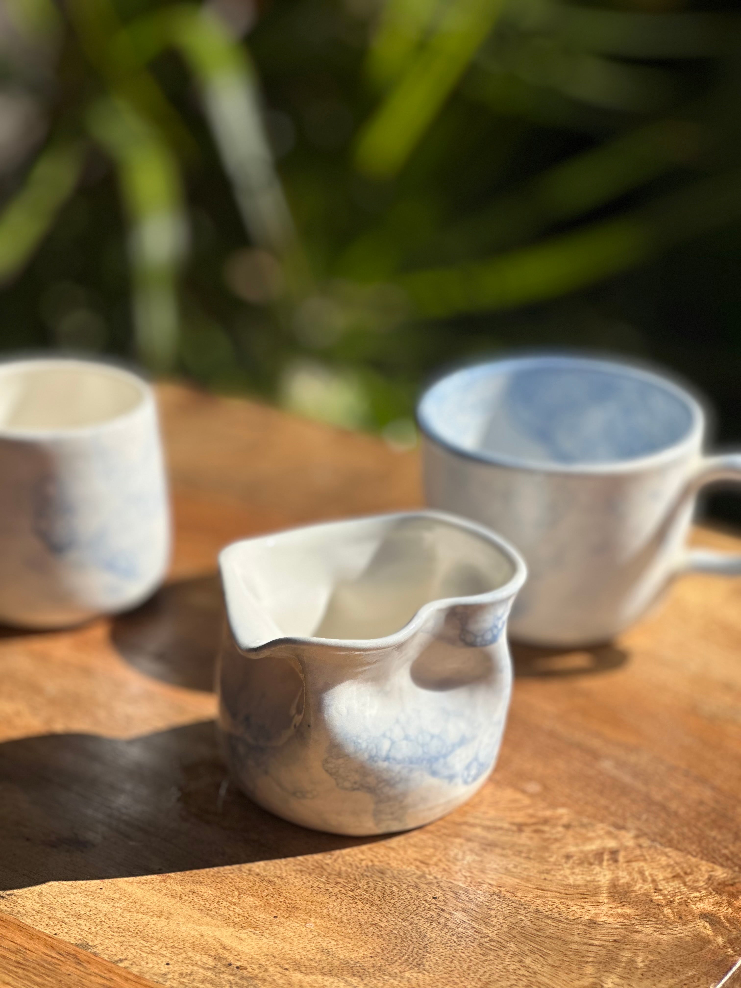 Tea Set for One | Handmade Porcelain Ceramics | Bubbles