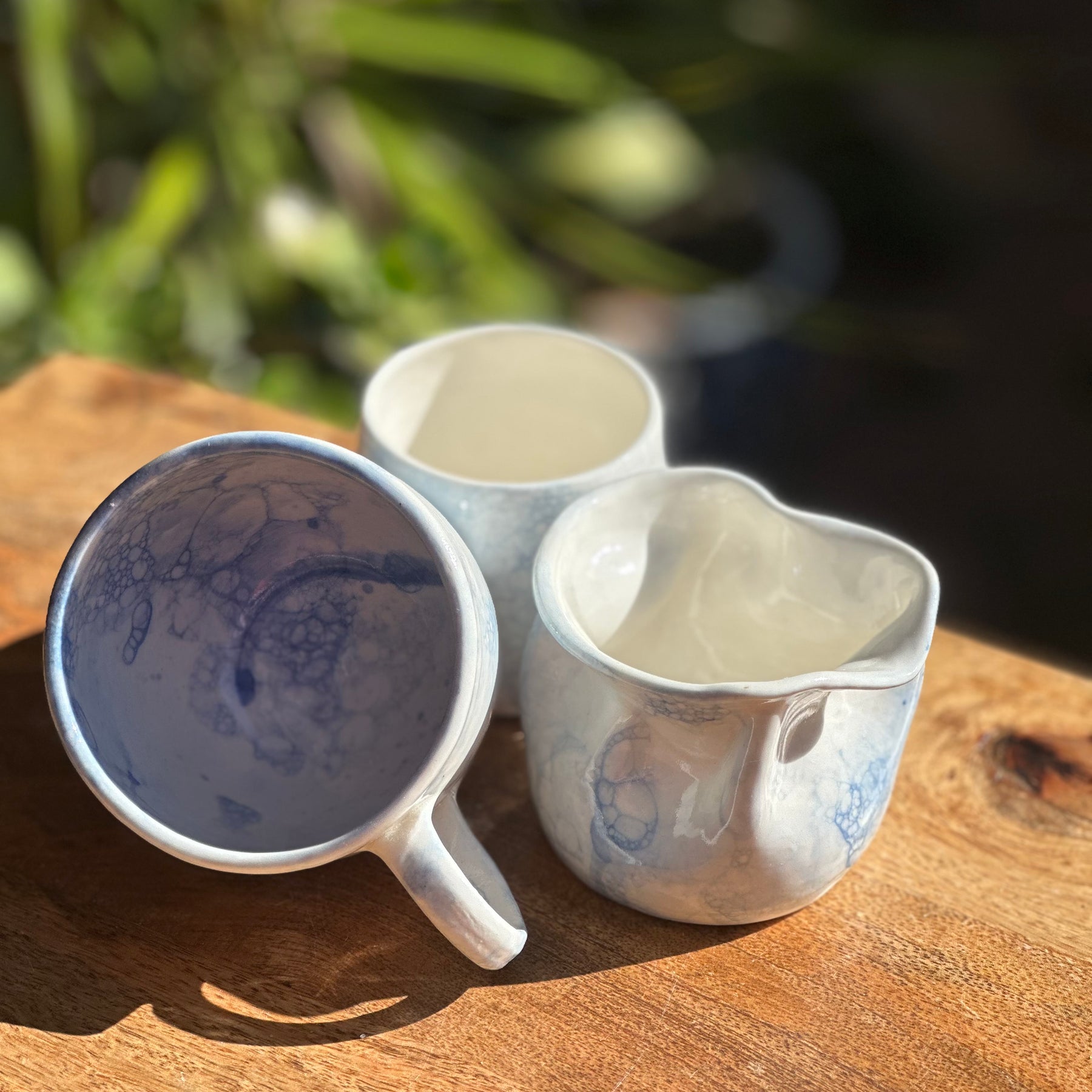 Tea Set for One | Handmade Porcelain Ceramics | Bubbles