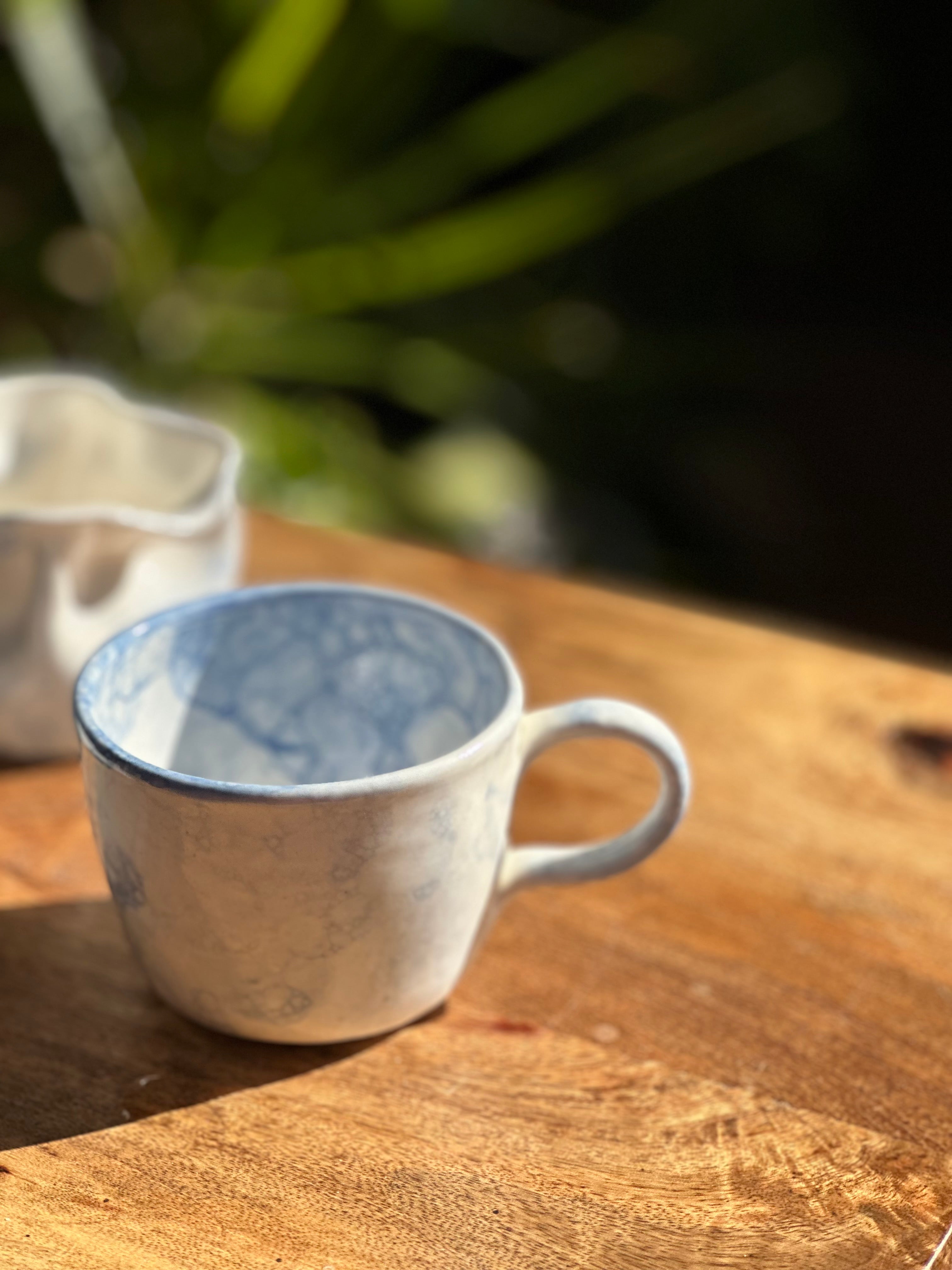 Tea Set for One | Handmade Porcelain Ceramics | Bubbles