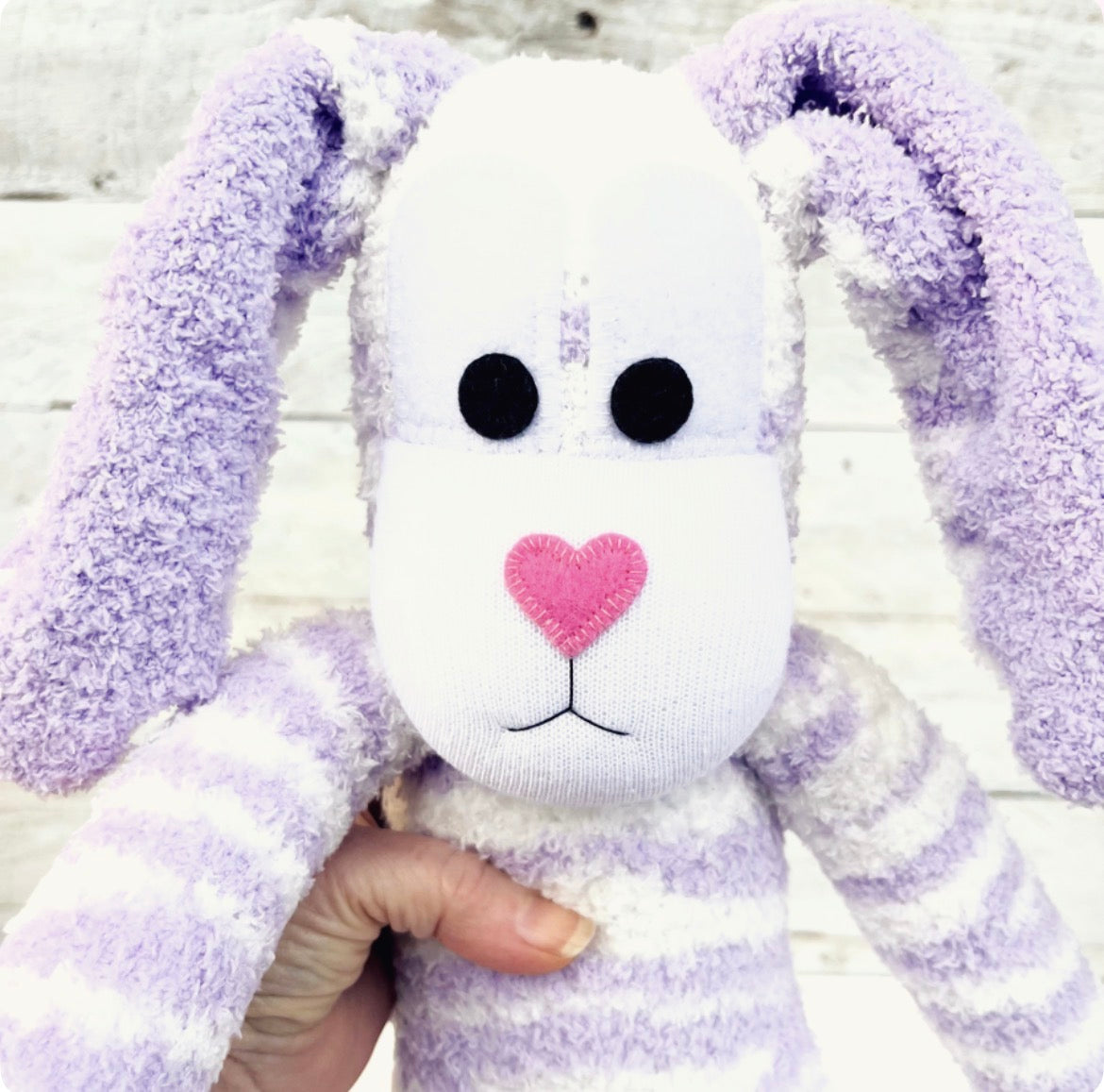 Bessie the Sock Bunny - READY TO SHIP soft toy