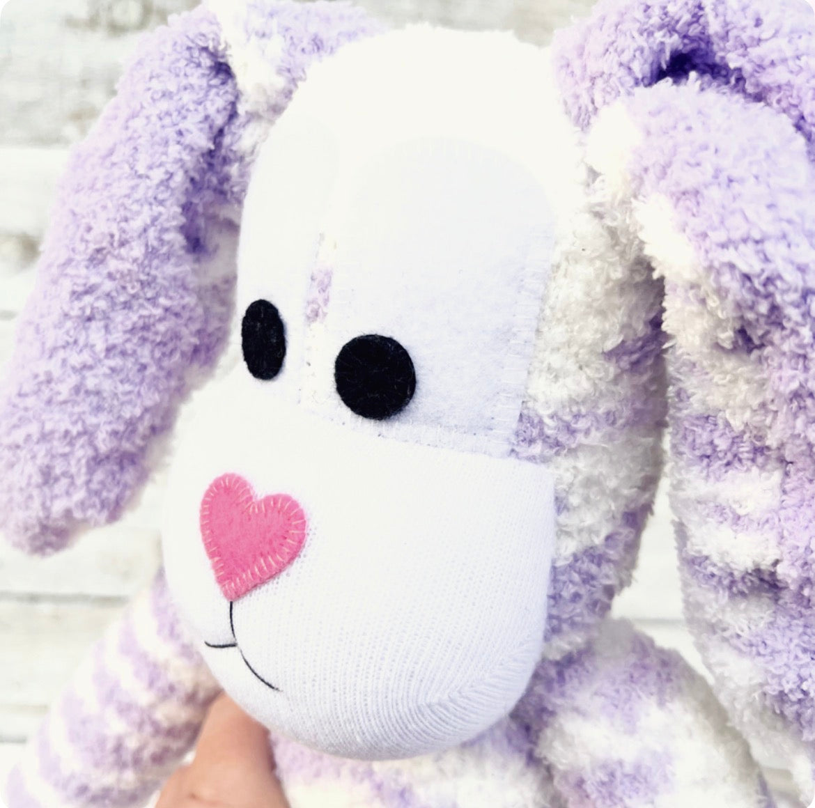 Bessie the Sock Bunny - READY TO SHIP soft toy