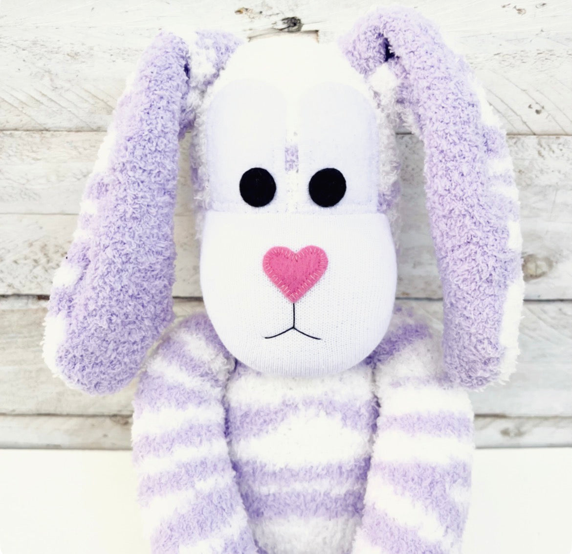 Bessie the Sock Bunny - READY TO SHIP soft toy