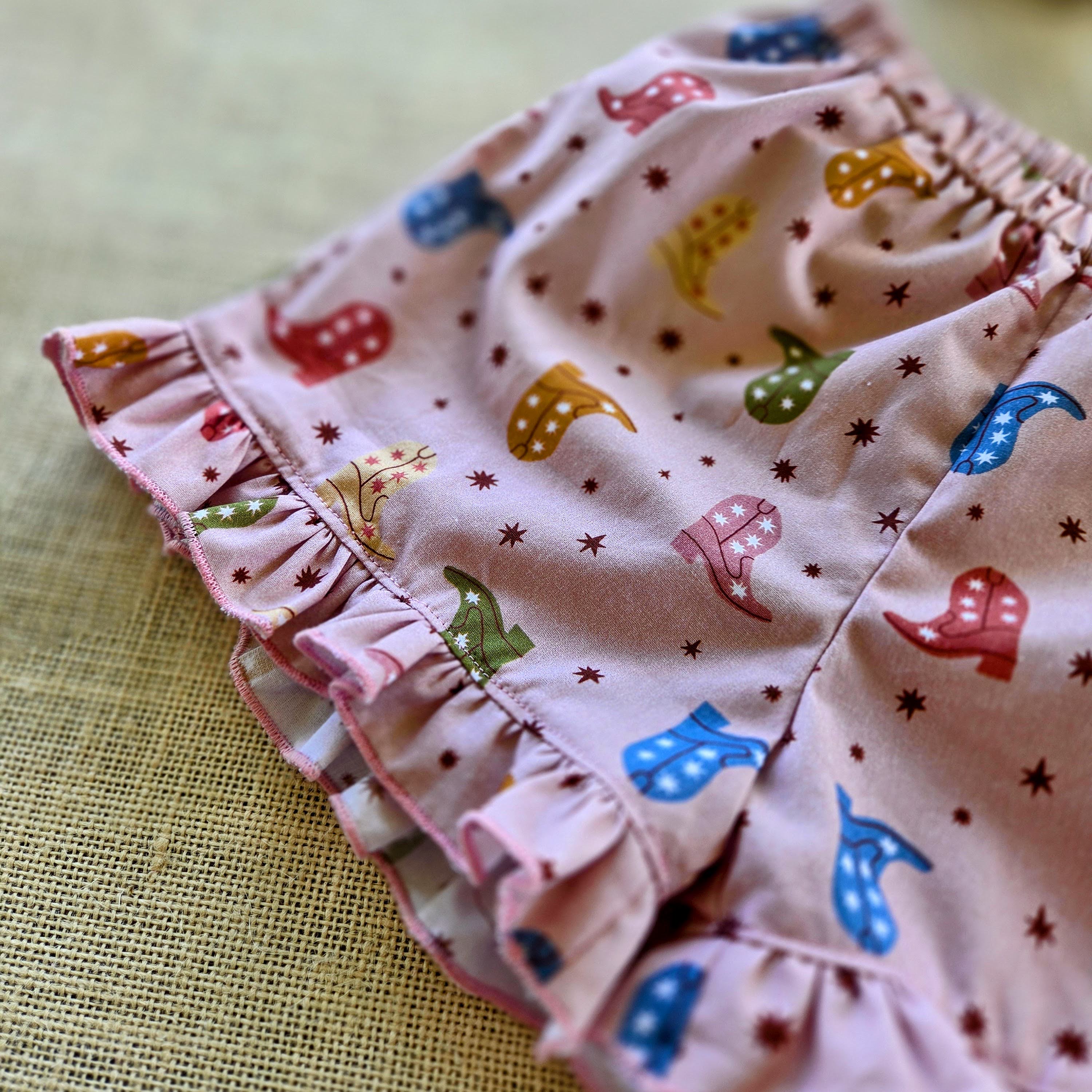 "Cowgirl Thrills & Frills" Shorts - Size 3 Years
