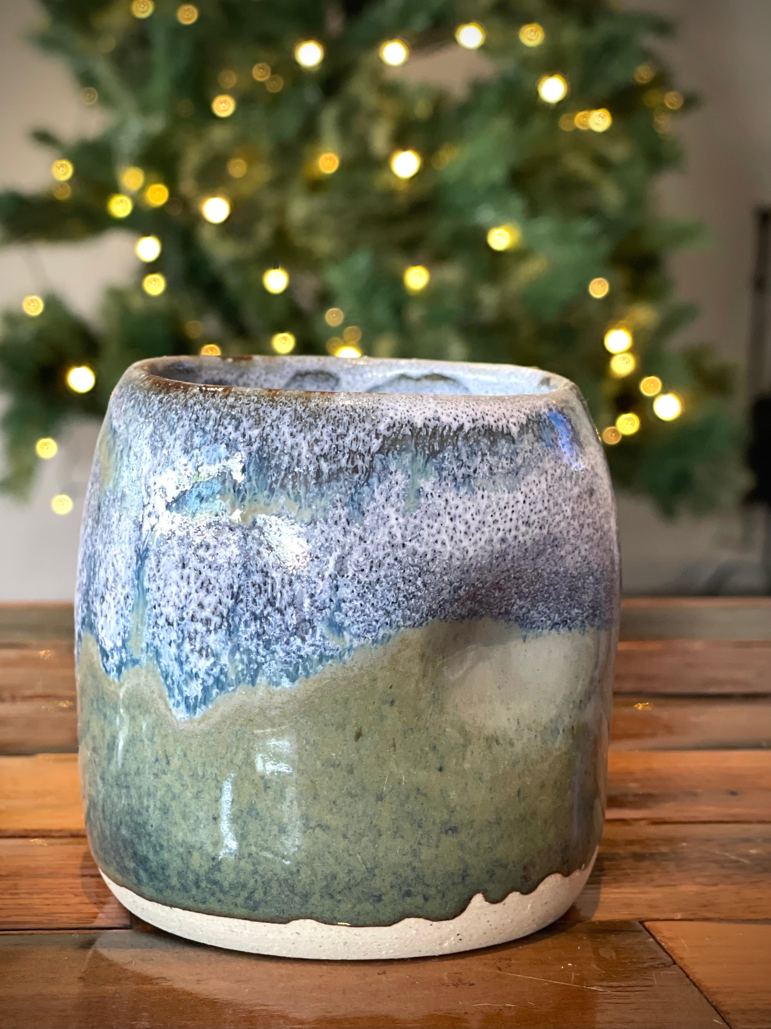Handmade Ceramic Cup - Ocean Mist Glaze
