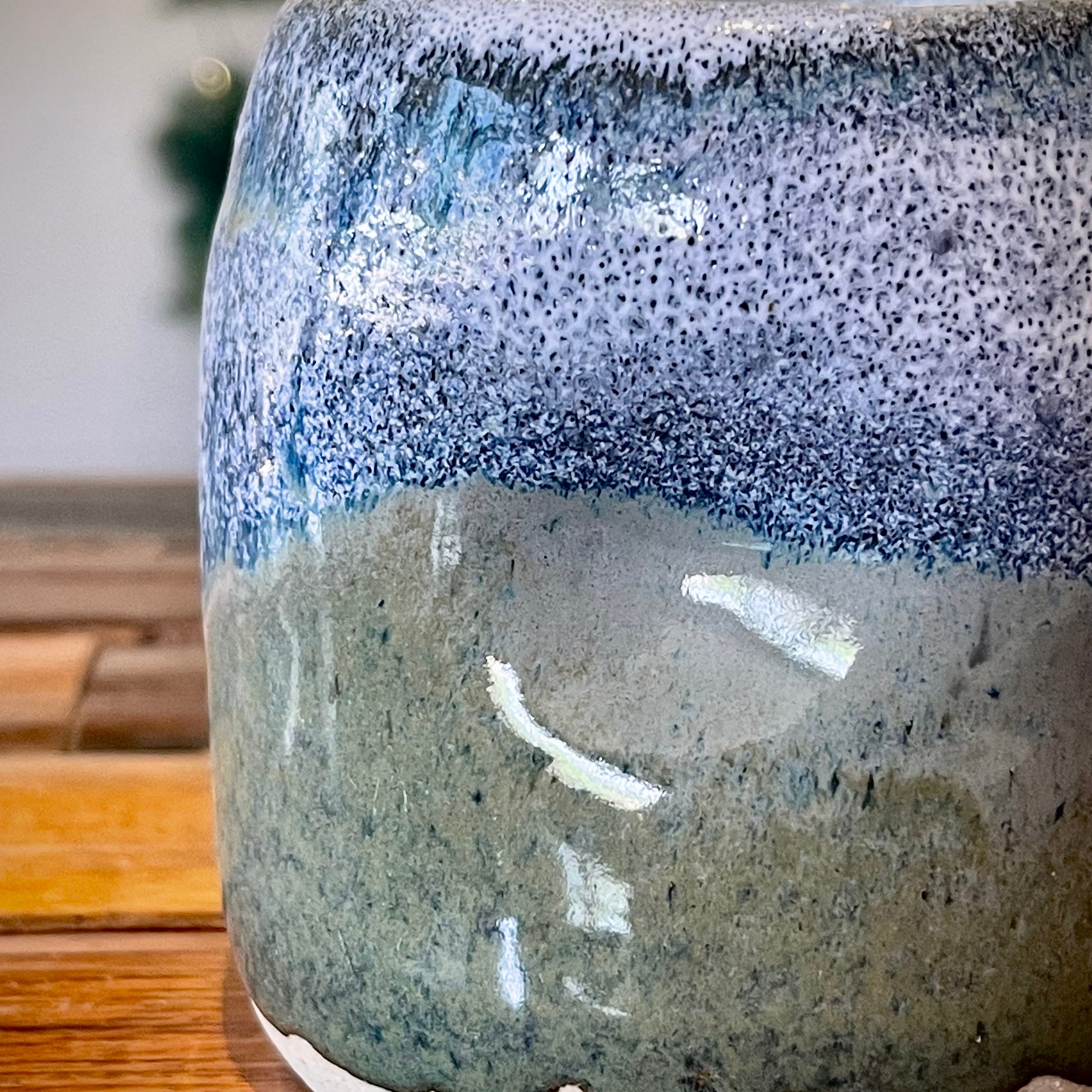 Handmade Ceramic Cup - Ocean Mist Glaze