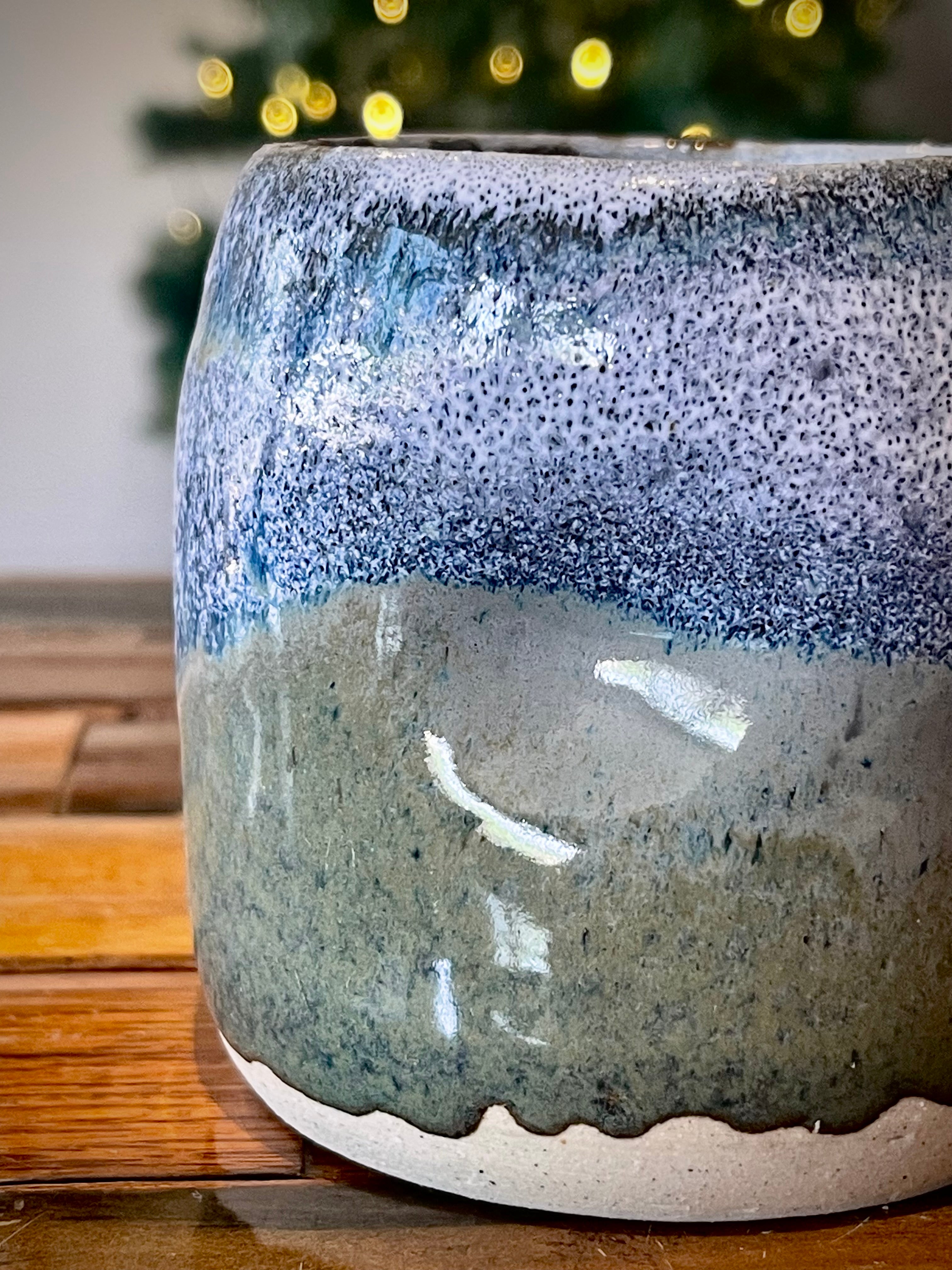 Handmade Ceramic Cup - Ocean Mist Glaze