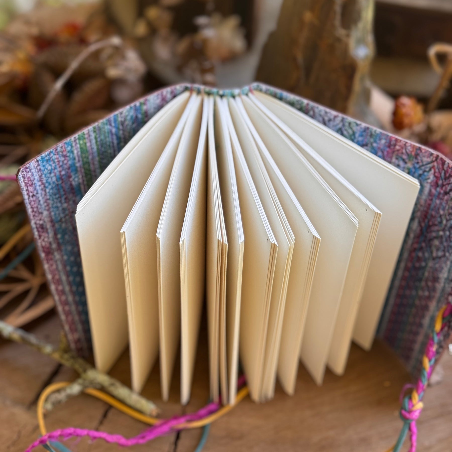 Tan Leather A6 Journal - Crazy stitch edition