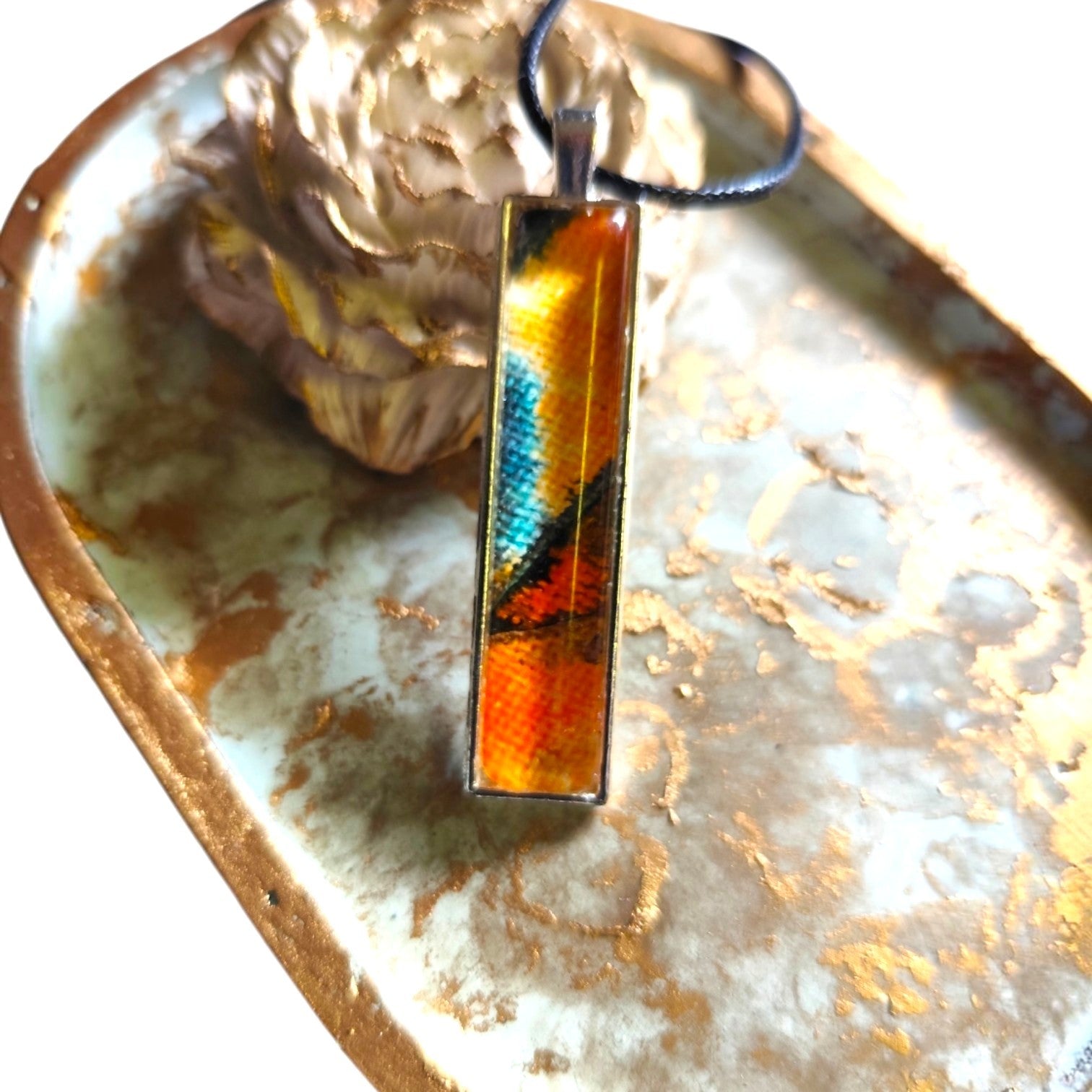 Landscape Pendant Necklace, Wearable Original Painting