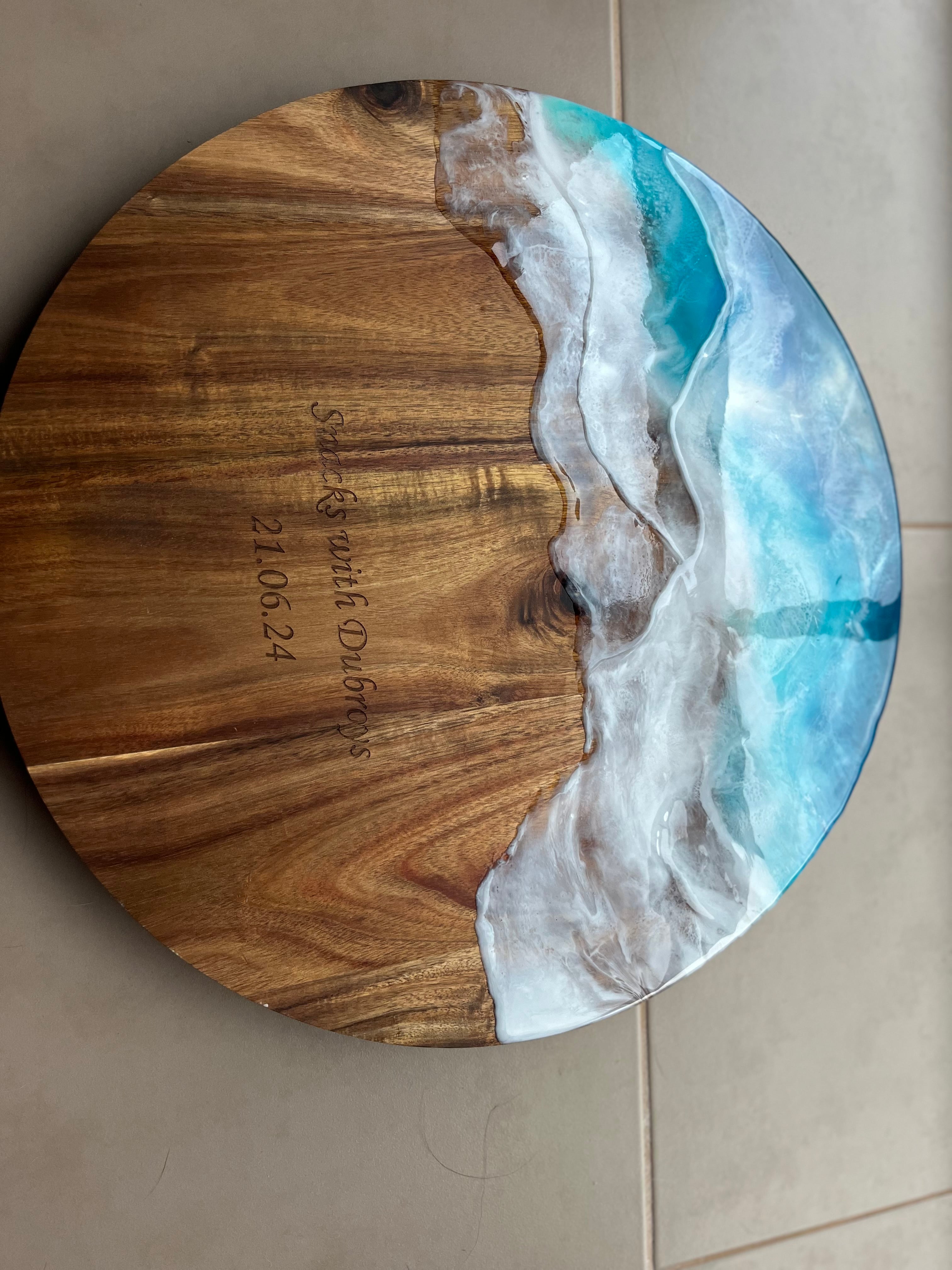 Ocean waves | lazy Susan | home decor | Mother’s Day gift | engraved | gift ideas