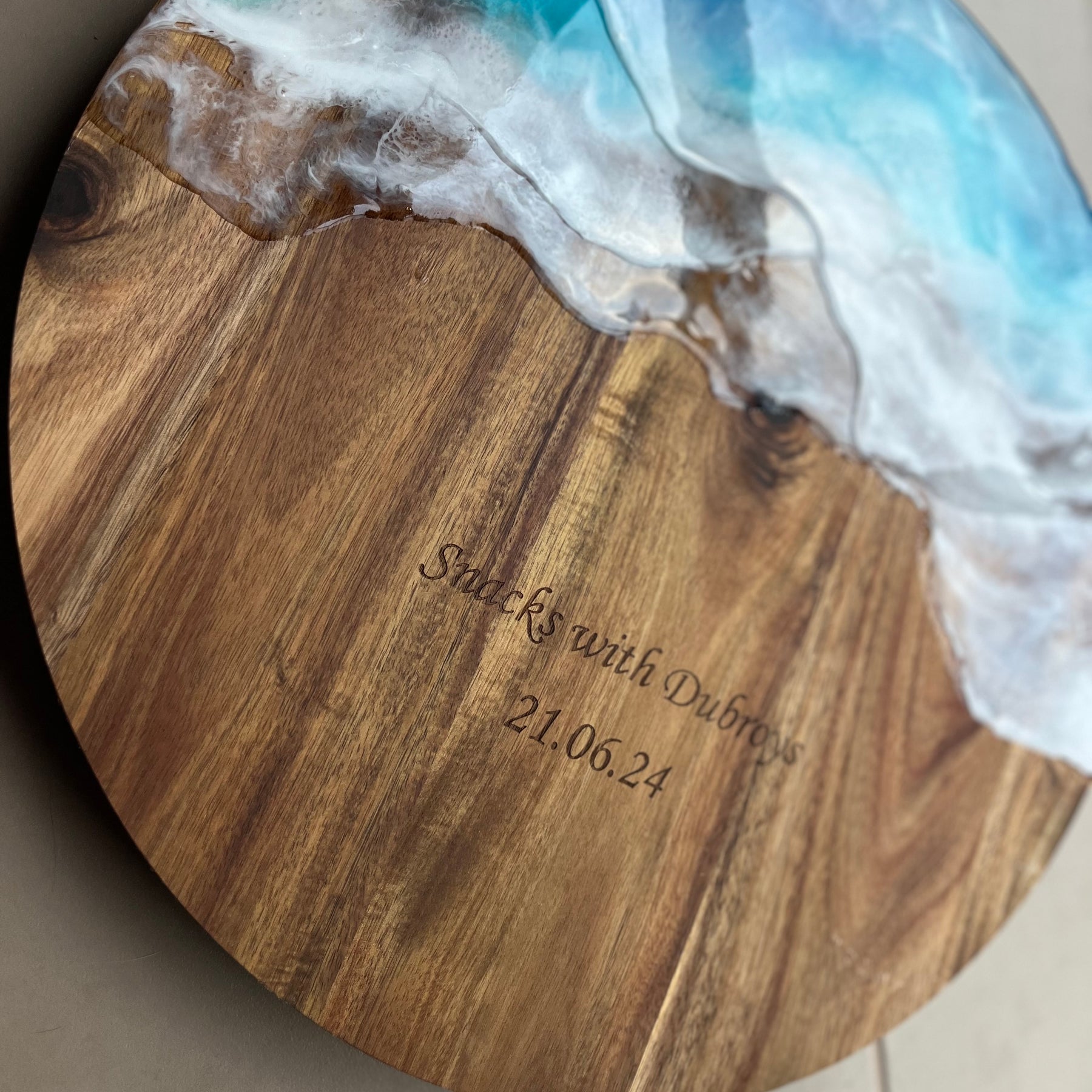 Ocean waves | lazy Susan | home decor | Mother’s Day gift | engraved | gift ideas
