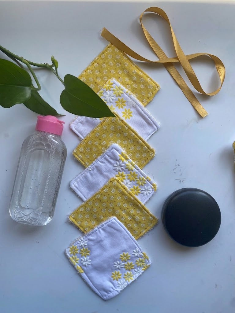 Reusable Makeup Remover Pads – Patterned Fabric & Soft Baby Towel