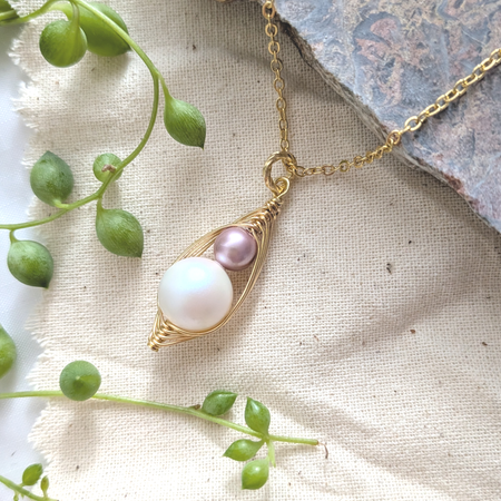 Mother And Daughter Necklace Choose Gold or Silver Finish