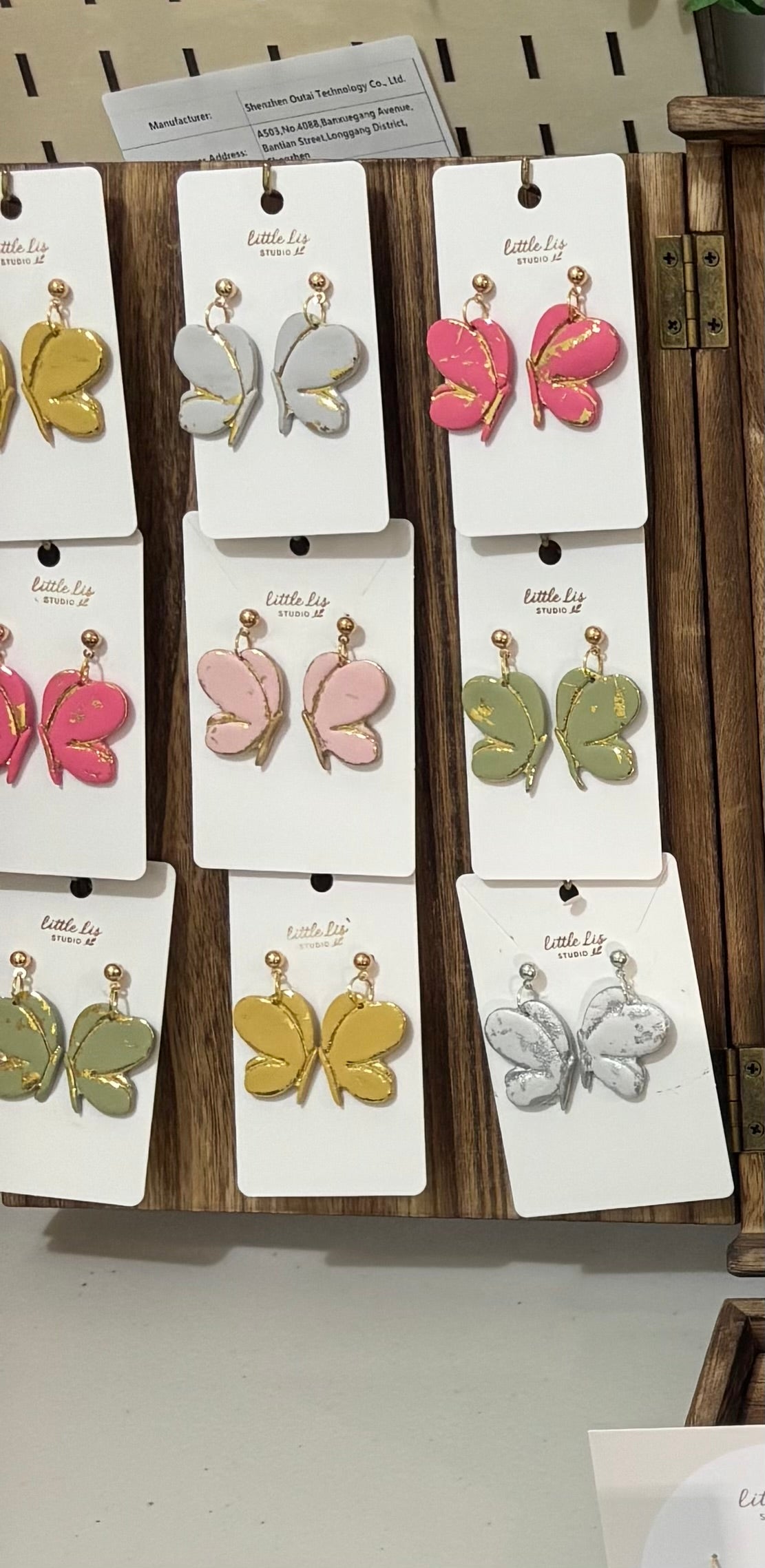 "Flutterby" Dangle Butterfly Earrings